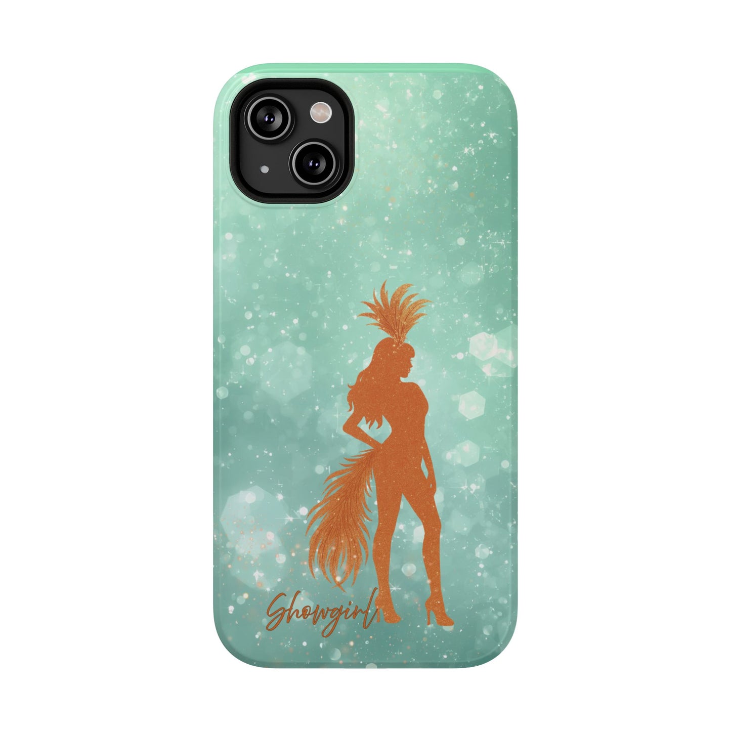 Phone Case, Sparkling Showgirl Silhouette Impact-Resistant Case, Fashion Lovers Gift, Birthday Holiday Glamorous Accessories, Cute Phone