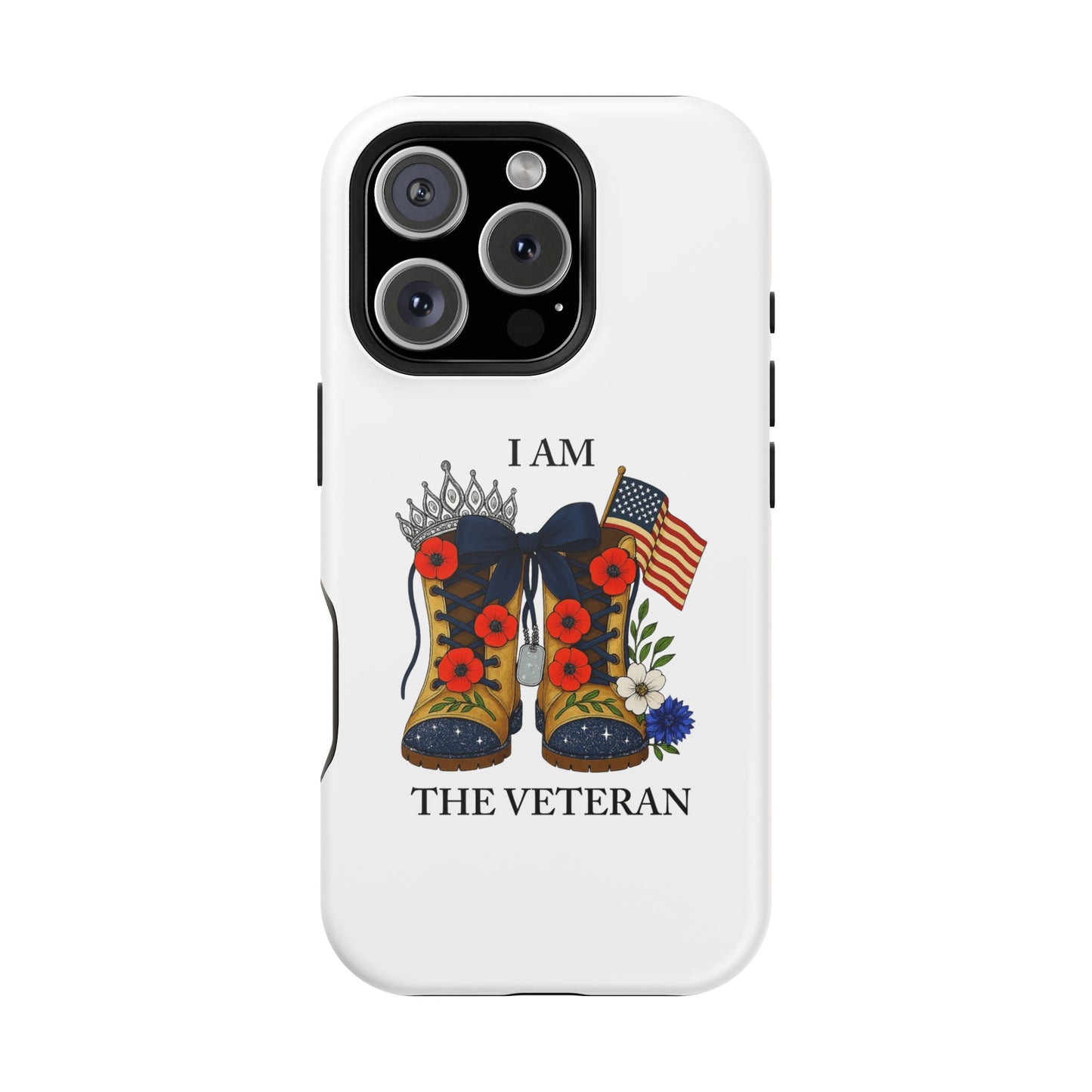 Woman Veteran Patriotic Phone Case Tribute Gift for Military Women who served
