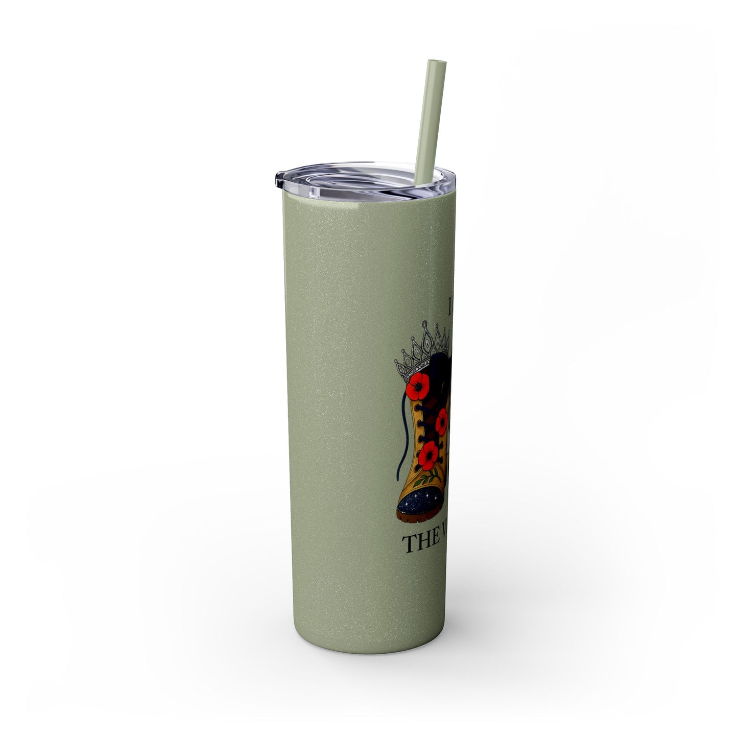 Woman Veteran Skinny Tumbler Drinkware Tribute Gift for Military