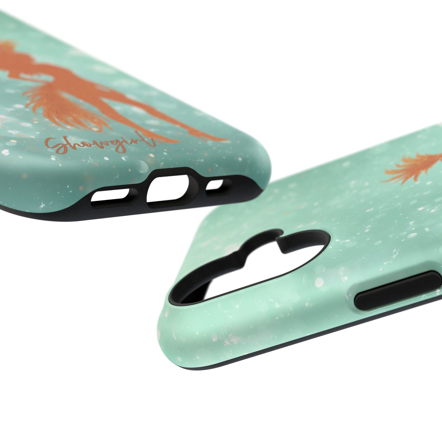 Phone Case, Sparkling Showgirl Silhouette Impact-Resistant Case, Fashion Lovers Gift, Birthday Holiday Glamorous Accessories, Cute Phone