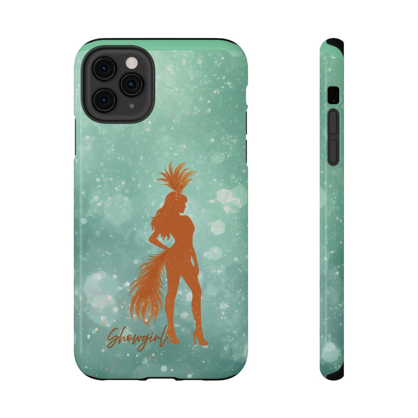 Phone Case, Sparkling Showgirl Silhouette Impact-Resistant Case, Fashion Lovers Gift, Birthday Holiday Glamorous Accessories, Cute Phone