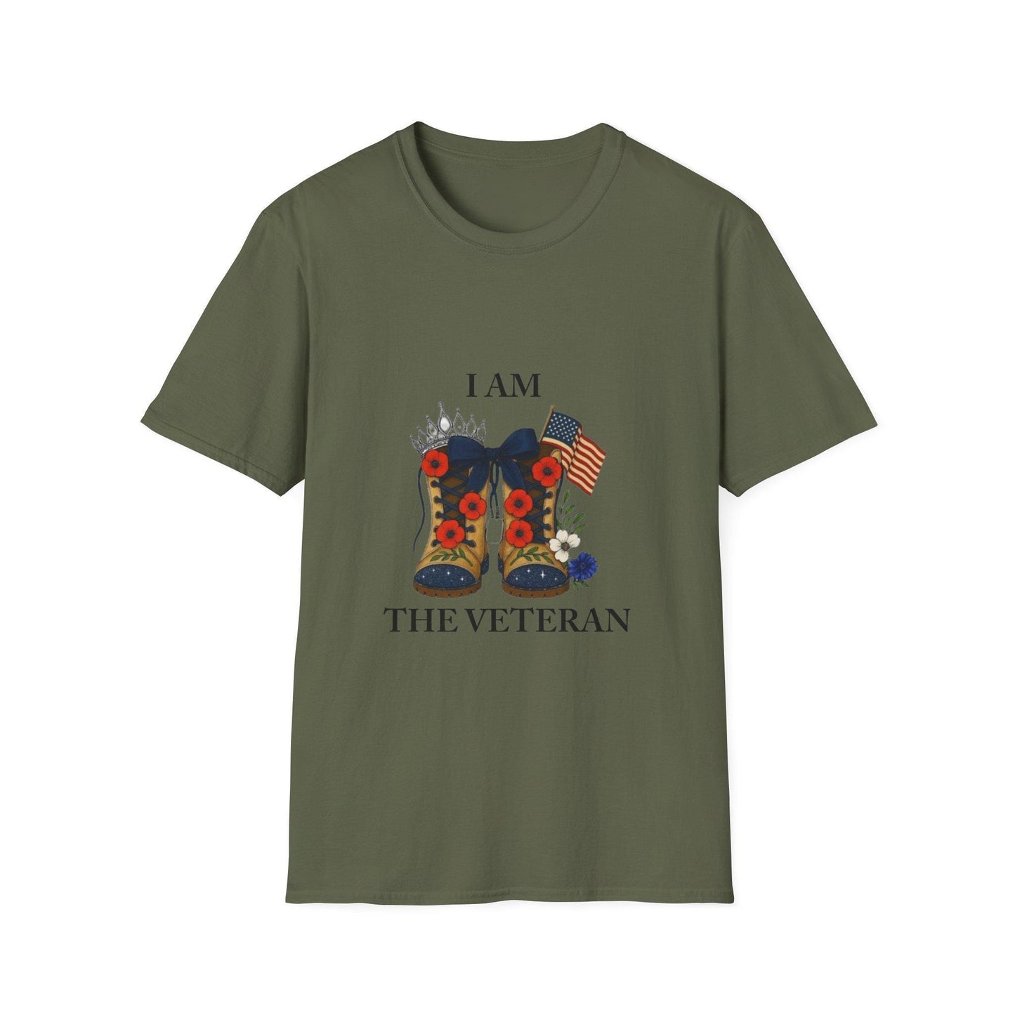 Women veteran cotton t-shirt gift for female service members outfit for everyday wear I am the Veteran collection