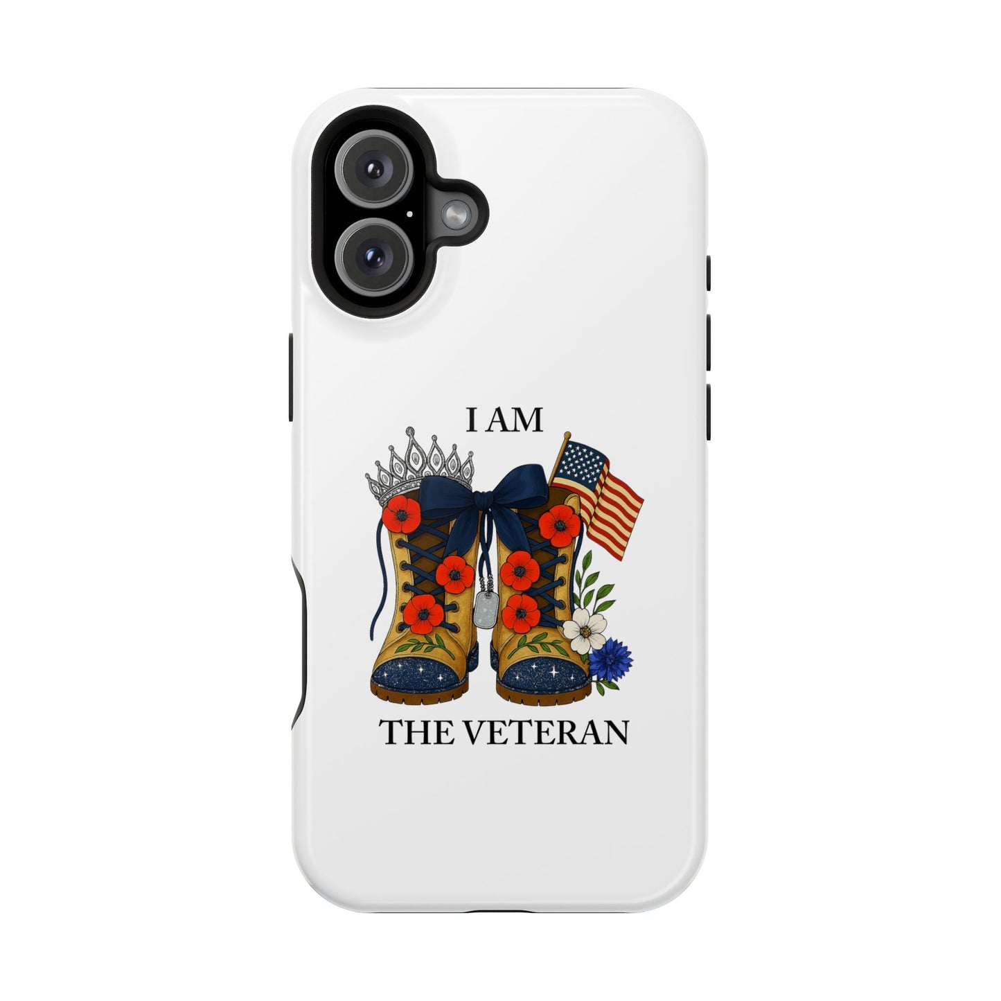 Woman Veteran Patriotic Phone Case Tribute Gift for Military Women who served