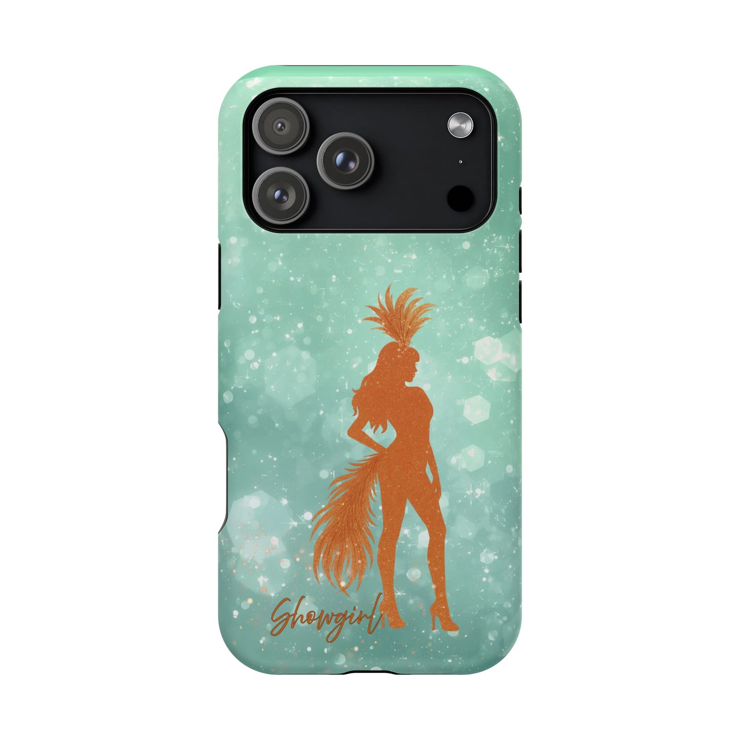 Phone Case, Sparkling Showgirl Silhouette Impact-Resistant Case, Fashion Lovers Gift, Birthday Holiday Glamorous Accessories, Cute Phone