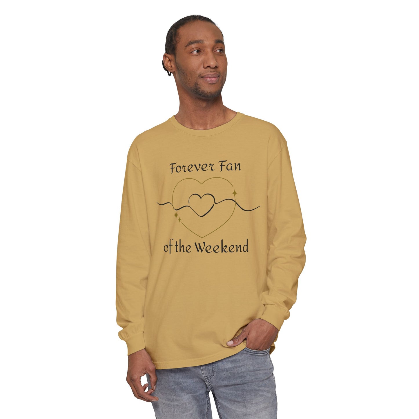 Weekend Lover Long Sleeve T-Shirt, Relaxed Fit Comfort Colors Tee, Unisex Gift, Cozy Wearable Art, Gender-Neutral Top, Fan of Weekends Shirt