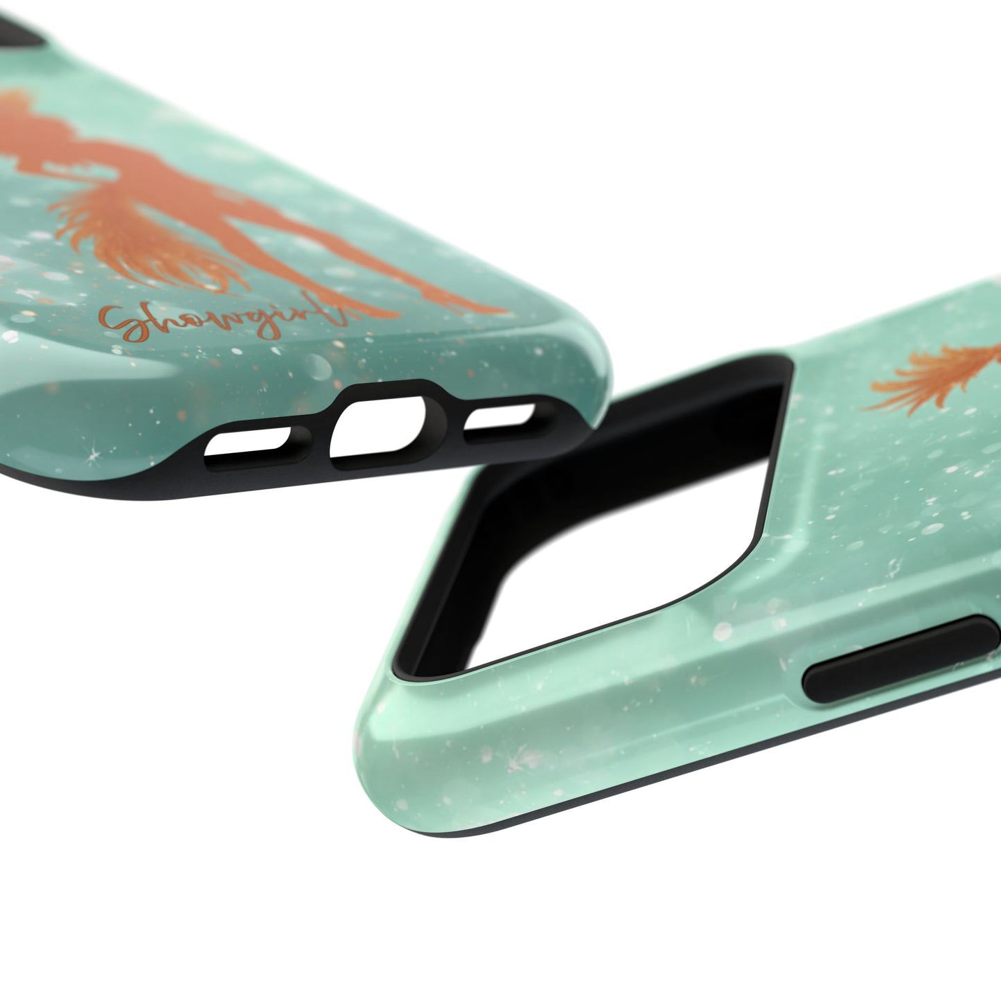 Phone Case, Sparkling Showgirl Silhouette Impact-Resistant Case, Fashion Lovers Gift, Birthday Holiday Glamorous Accessories, Cute Phone