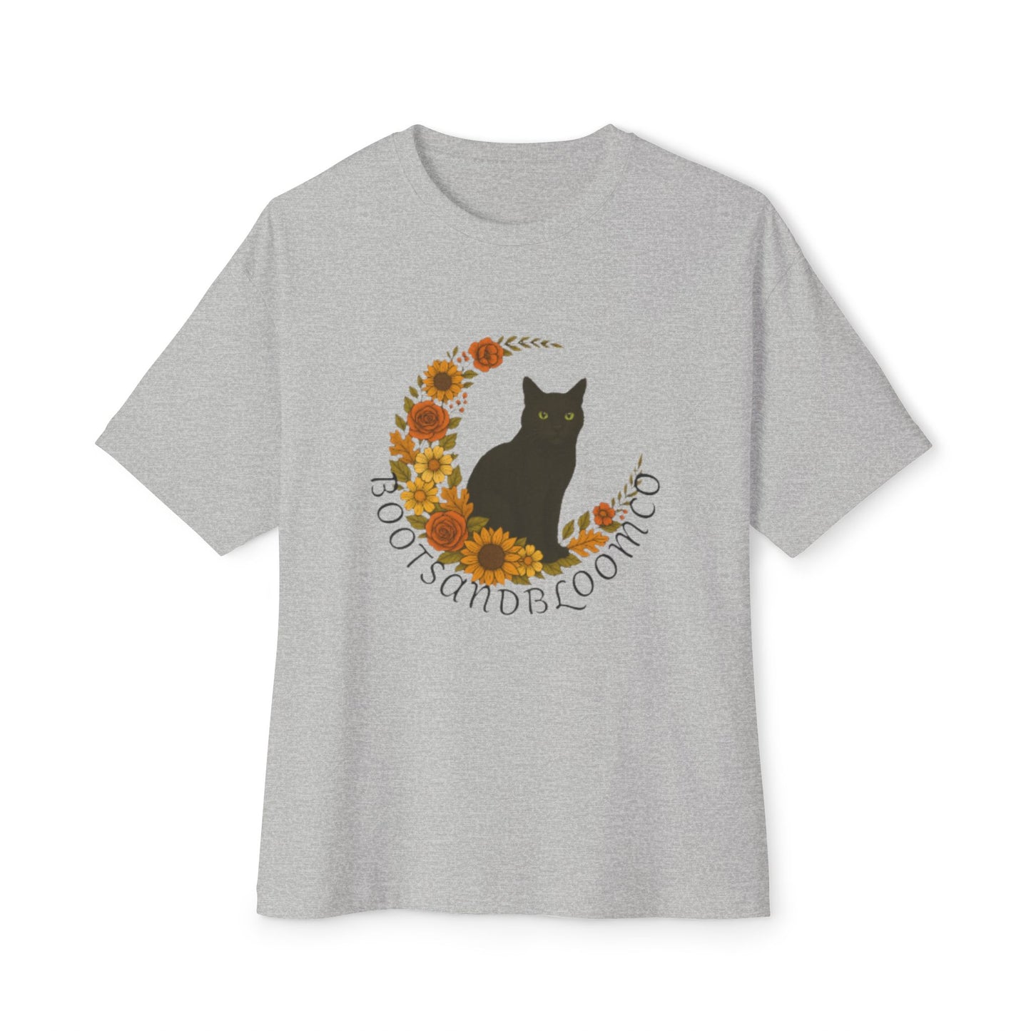 Cat & Sunflower Oversized Tee
