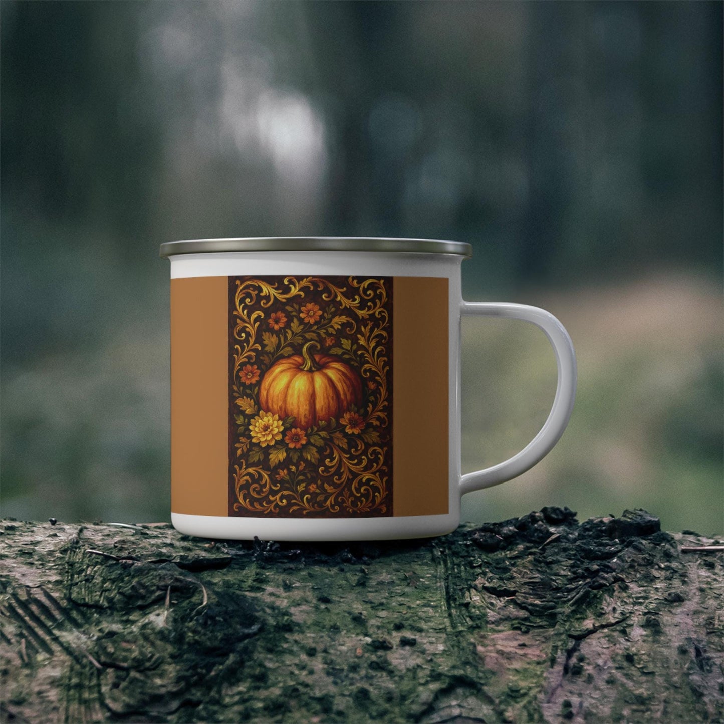 Rustic Camping Mug: Stainless Steel Coffee Lover Gift