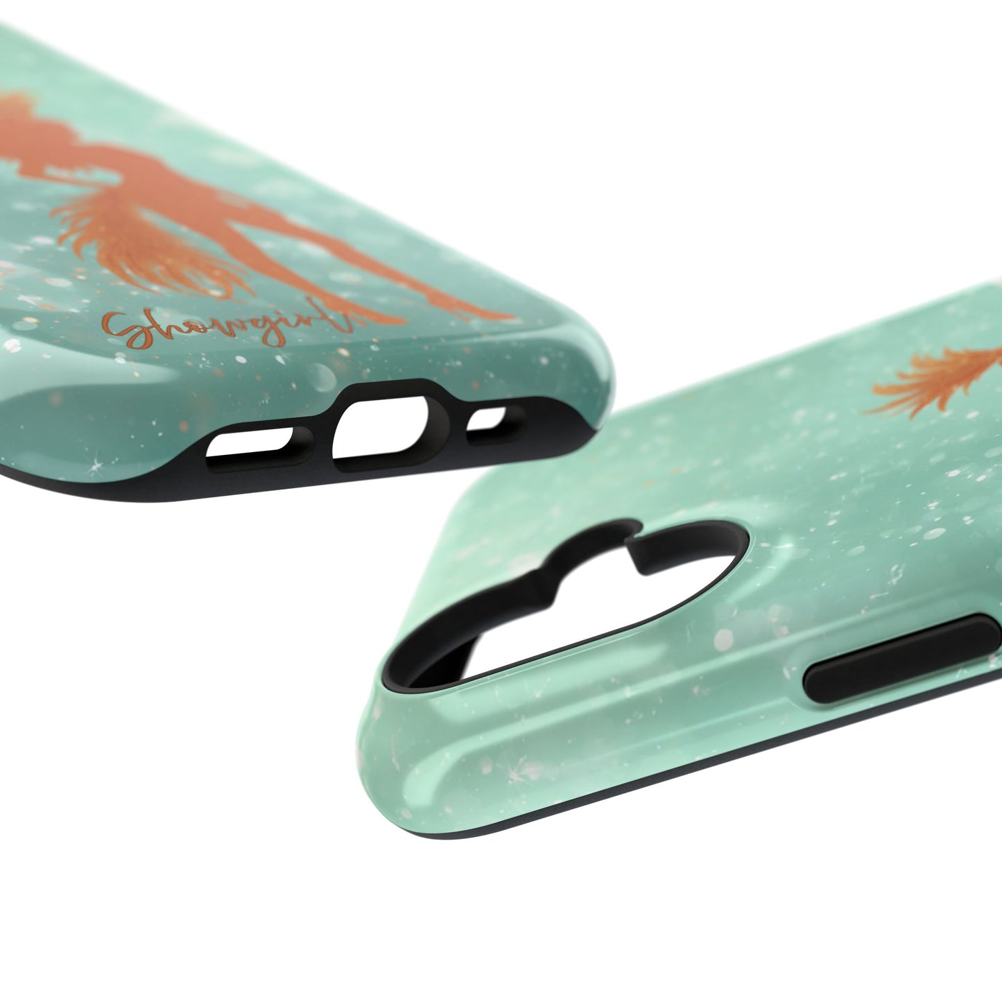 Phone Case, Sparkling Showgirl Silhouette Impact-Resistant Case, Fashion Lovers Gift, Birthday Holiday Glamorous Accessories, Cute Phone