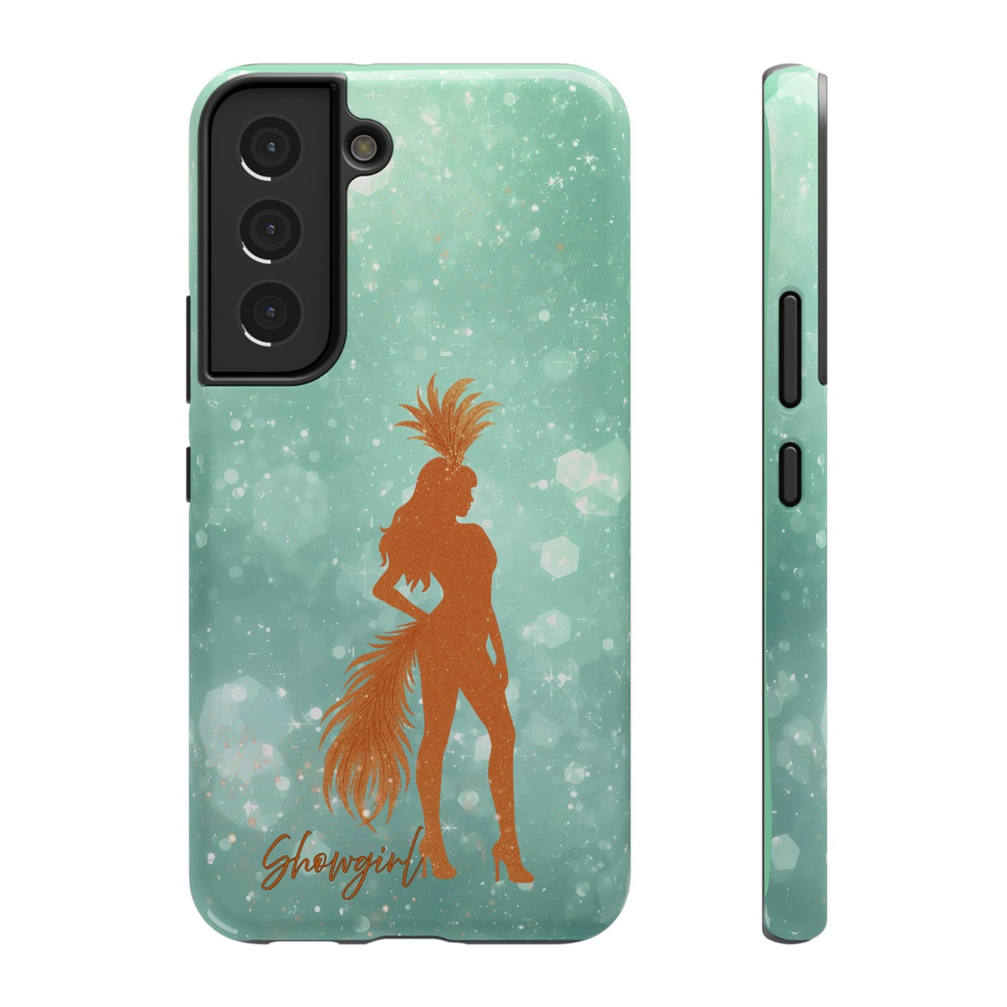 Phone Case, Sparkling Showgirl Silhouette Impact-Resistant Case, Fashion Lovers Gift, Birthday Holiday Glamorous Accessories, Cute Phone