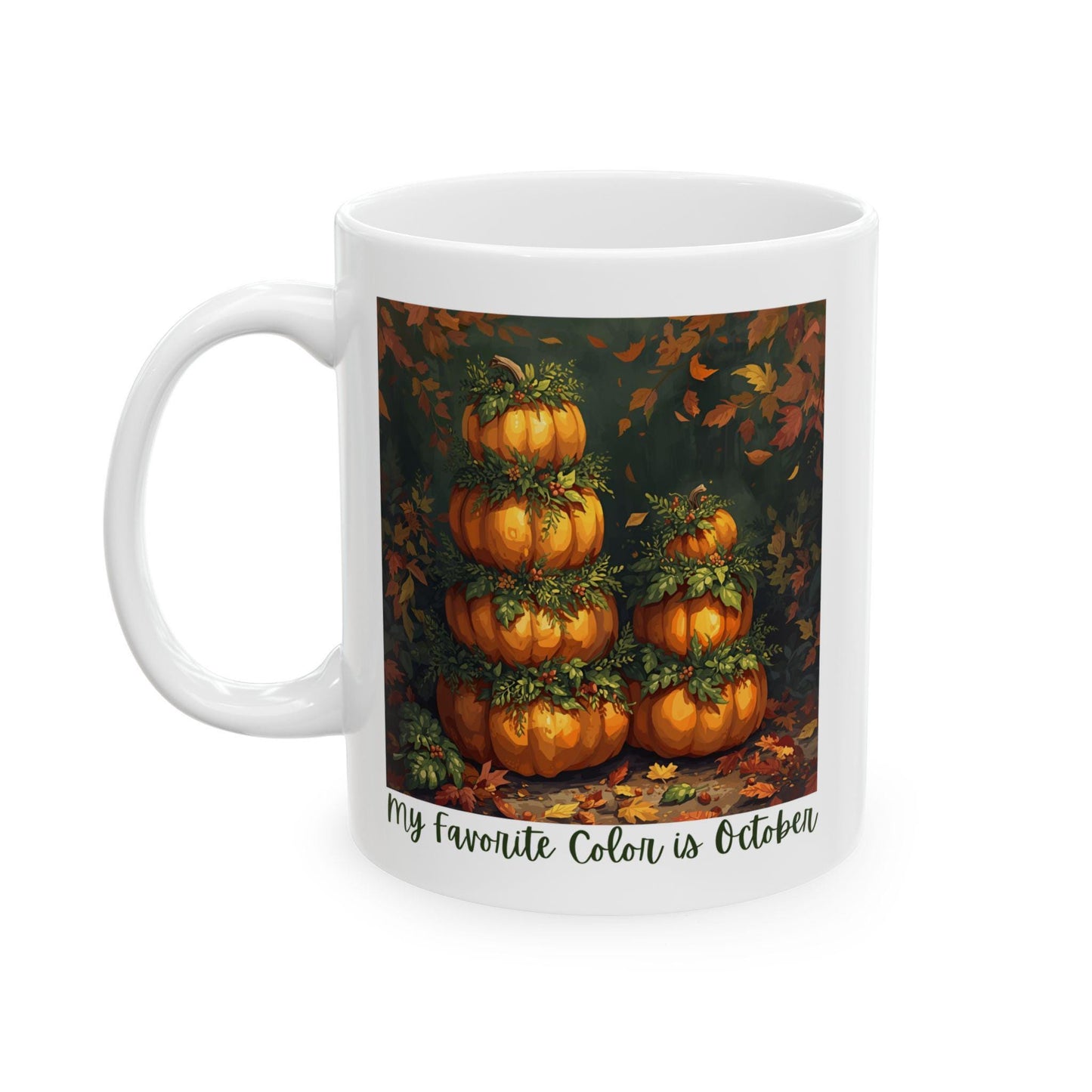 Festive Pumpkin Harvest Ceramic Mug, Fall Coffee Cup, Autumn Decor, Halloween Drinkware, Thanksgiving Gift