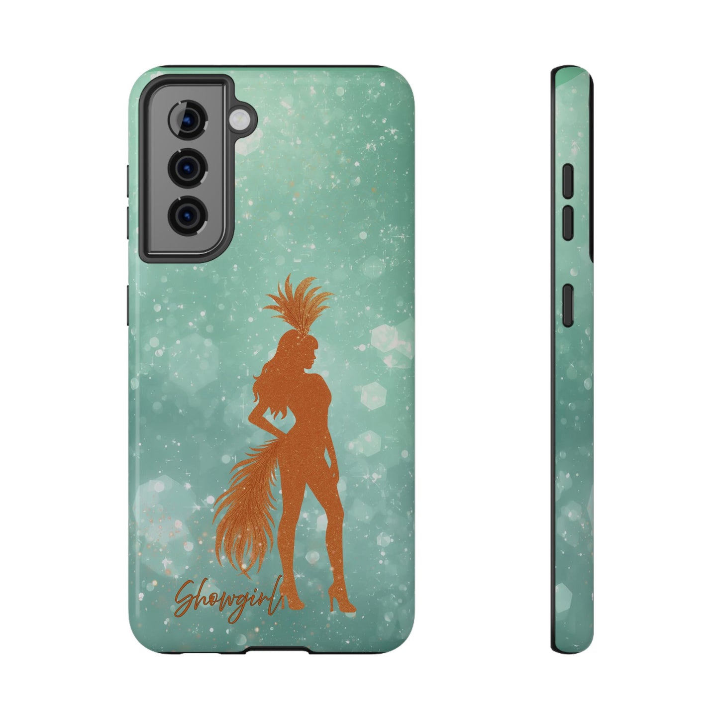 Phone Case, Sparkling Showgirl Silhouette Impact-Resistant Case, Fashion Lovers Gift, Birthday Holiday Glamorous Accessories, Cute Phone