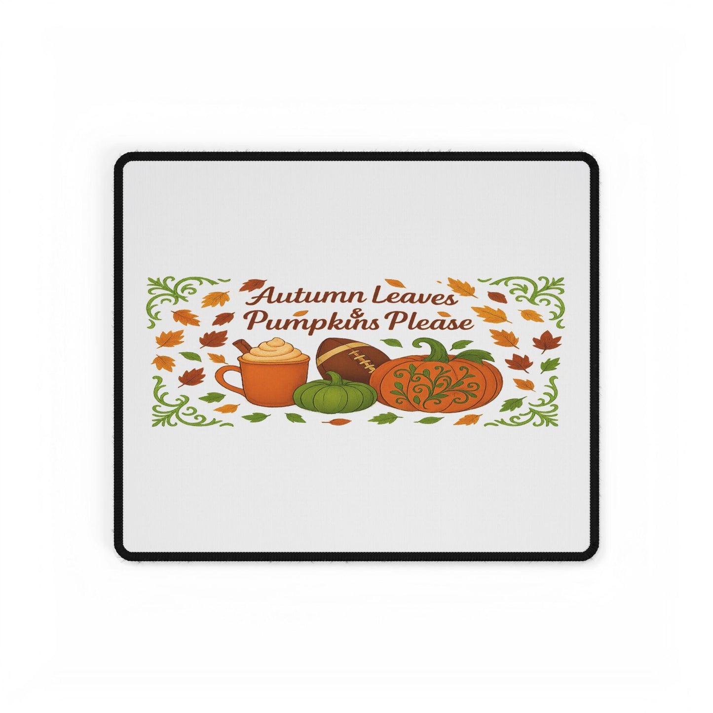 Autumn Desk Mat: Pumpkin Spice Vibes, Fall Office Decor