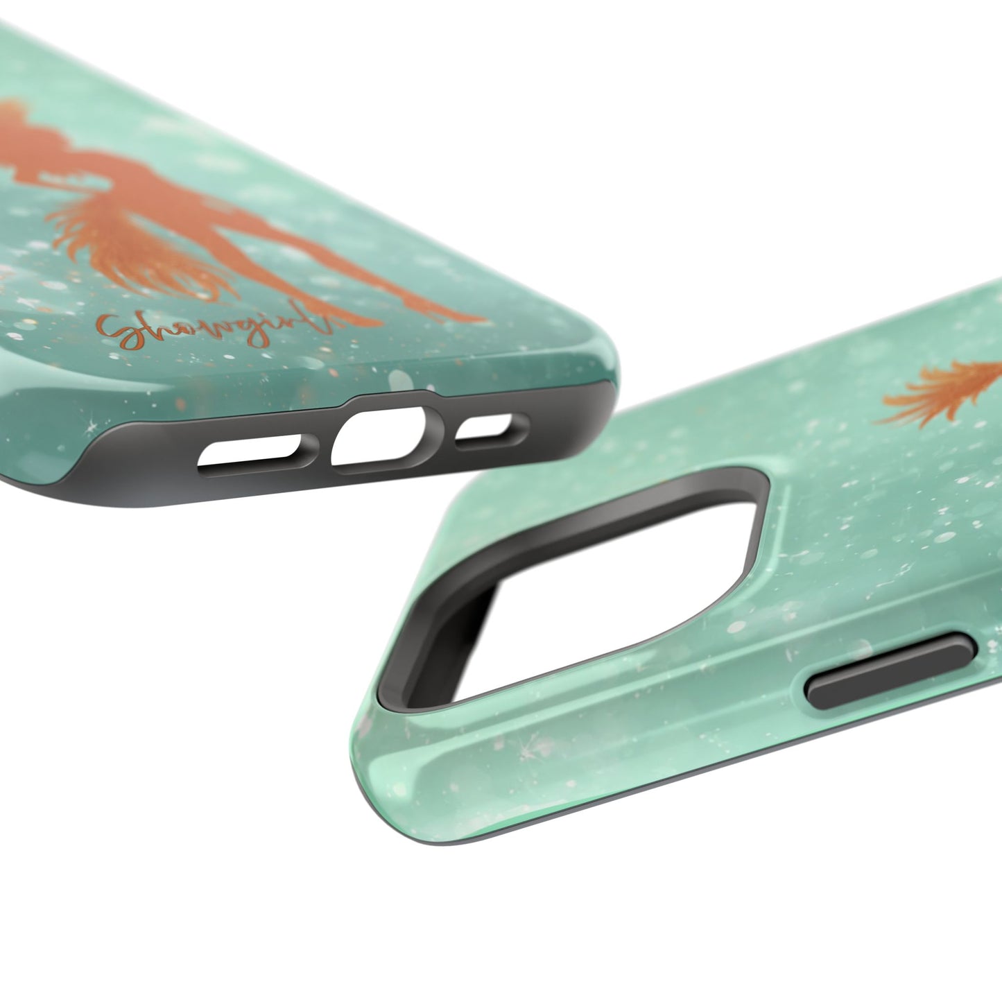 Phone Case, Sparkling Showgirl Silhouette Impact-Resistant Case, Fashion Lovers Gift, Birthday Holiday Glamorous Accessories, Cute Phone