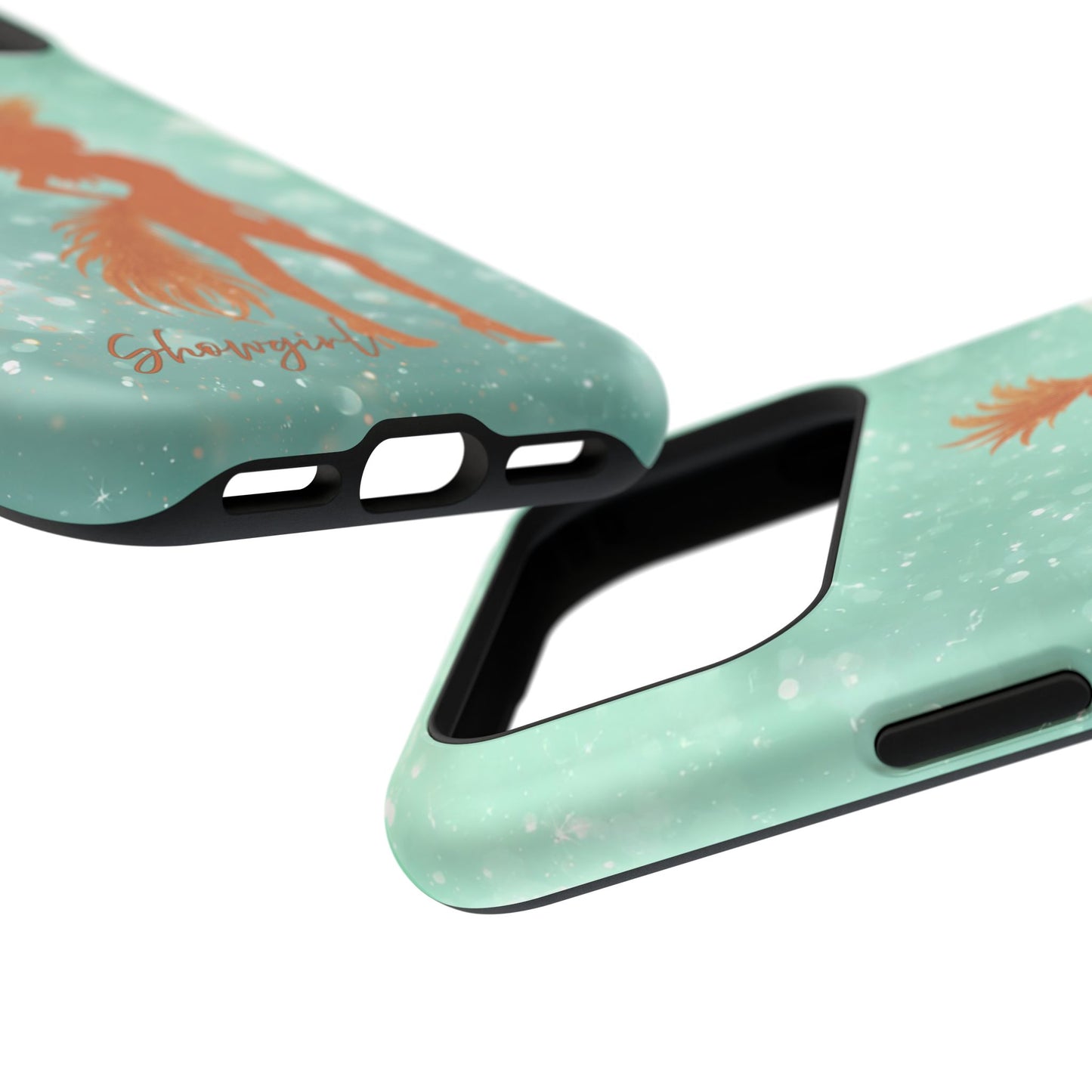 Phone Case, Sparkling Showgirl Silhouette Impact-Resistant Case, Fashion Lovers Gift, Birthday Holiday Glamorous Accessories, Cute Phone