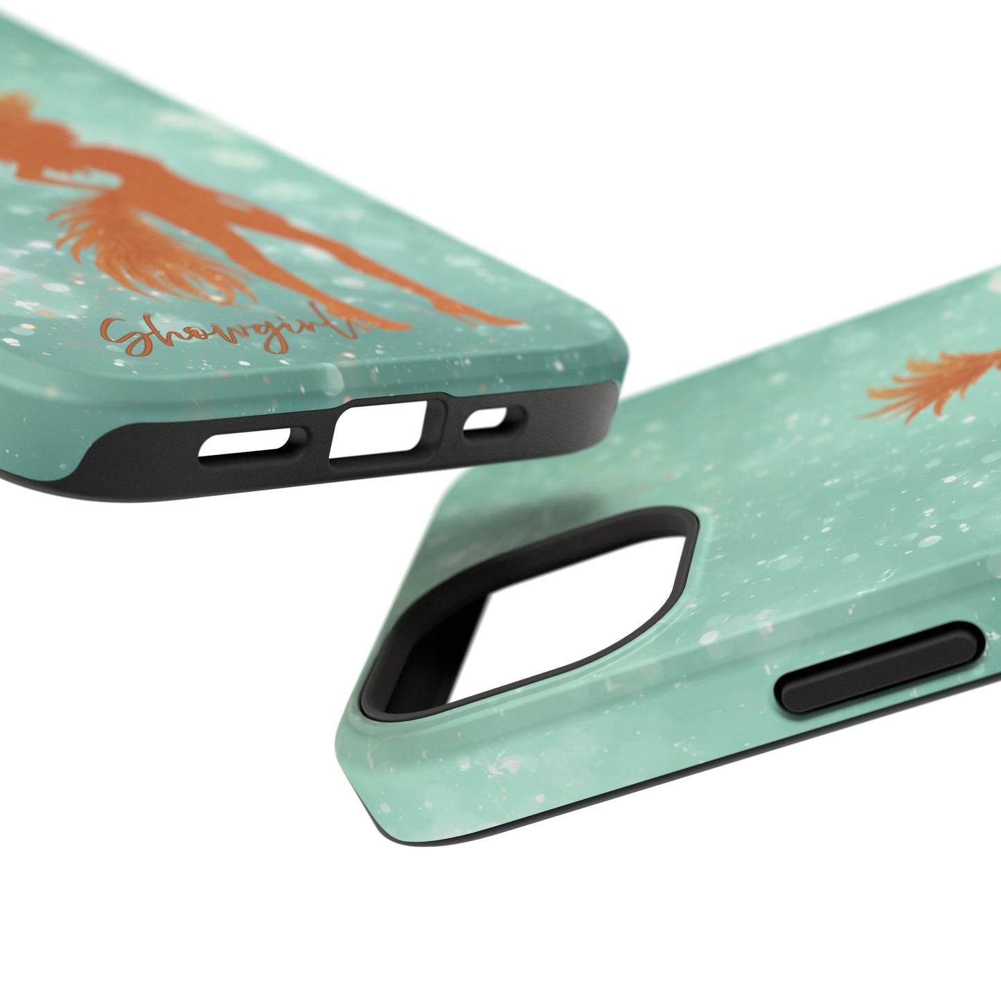 Phone Case, Sparkling Showgirl Silhouette Impact-Resistant Case, Fashion Lovers Gift, Birthday Holiday Glamorous Accessories, Cute Phone