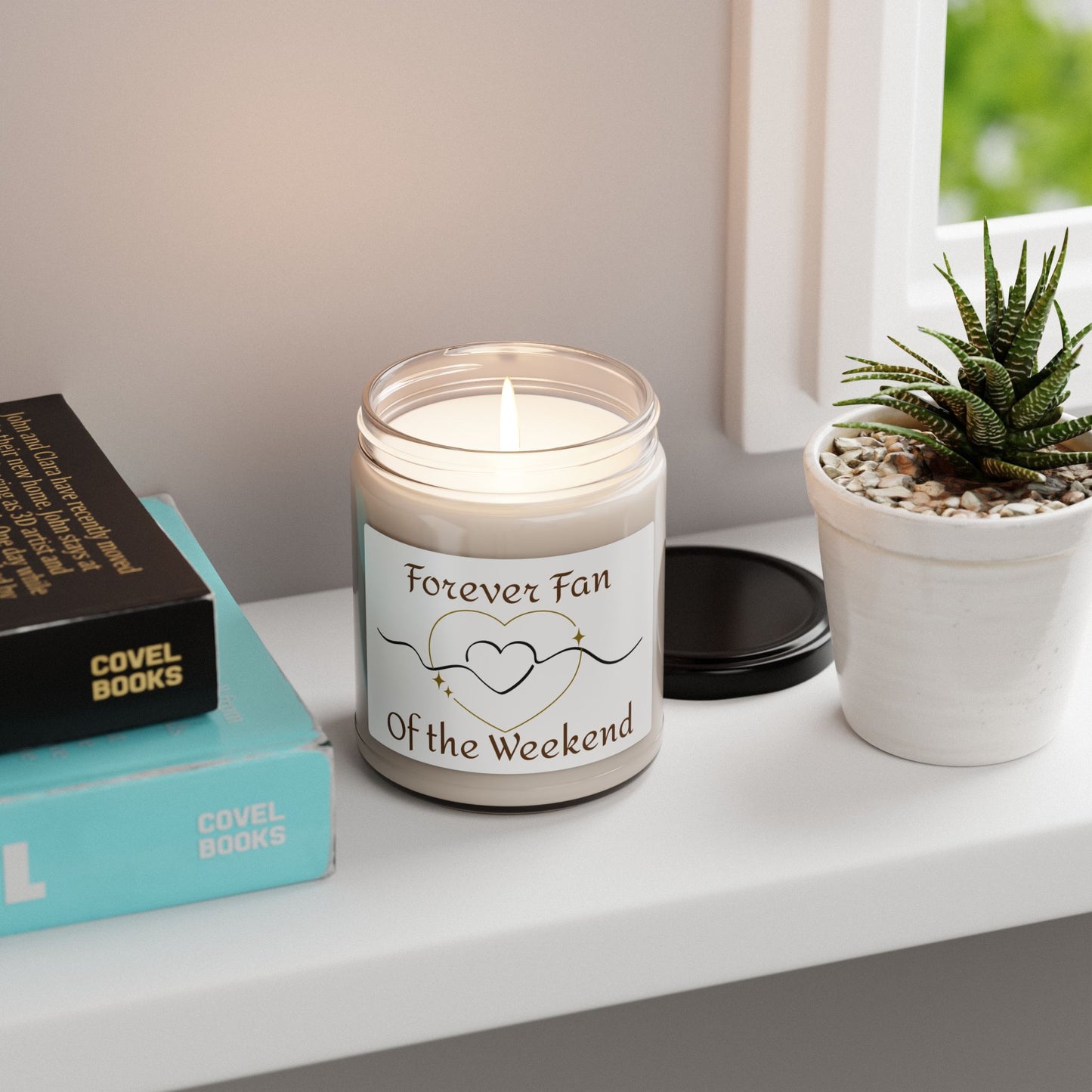 Forever Fan of the Weekend, Cozy Soy Candle, Neutral Home Décor Gift, Relaxation, Family Time Scent by Boots & Bloom Co.