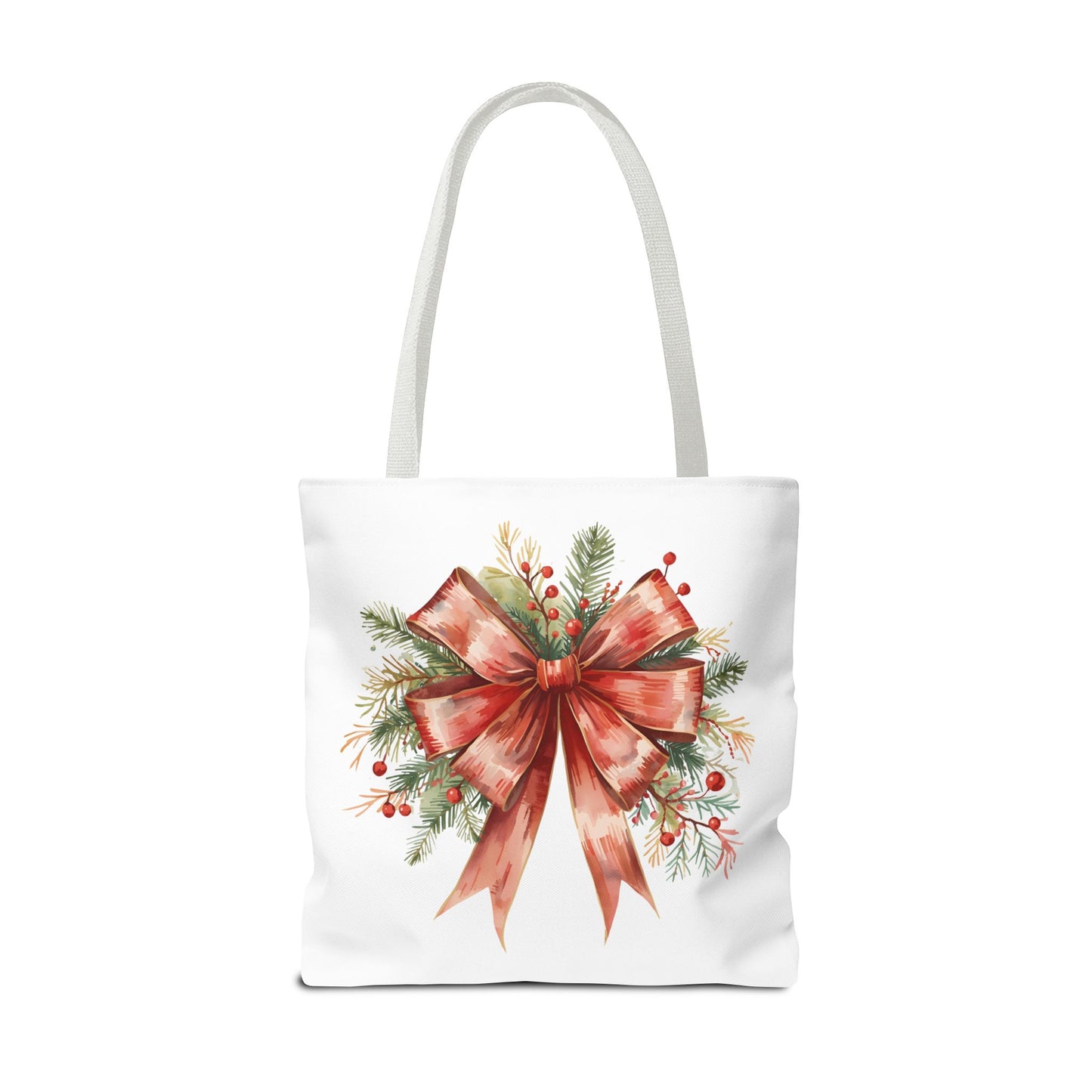 Vintage Red Bow Tote Bag, Coquette-Inspired Holiday Shopper, Elegant Reusable Gift Bag, Classic Winter Tote, Feminine Everyday Carryall