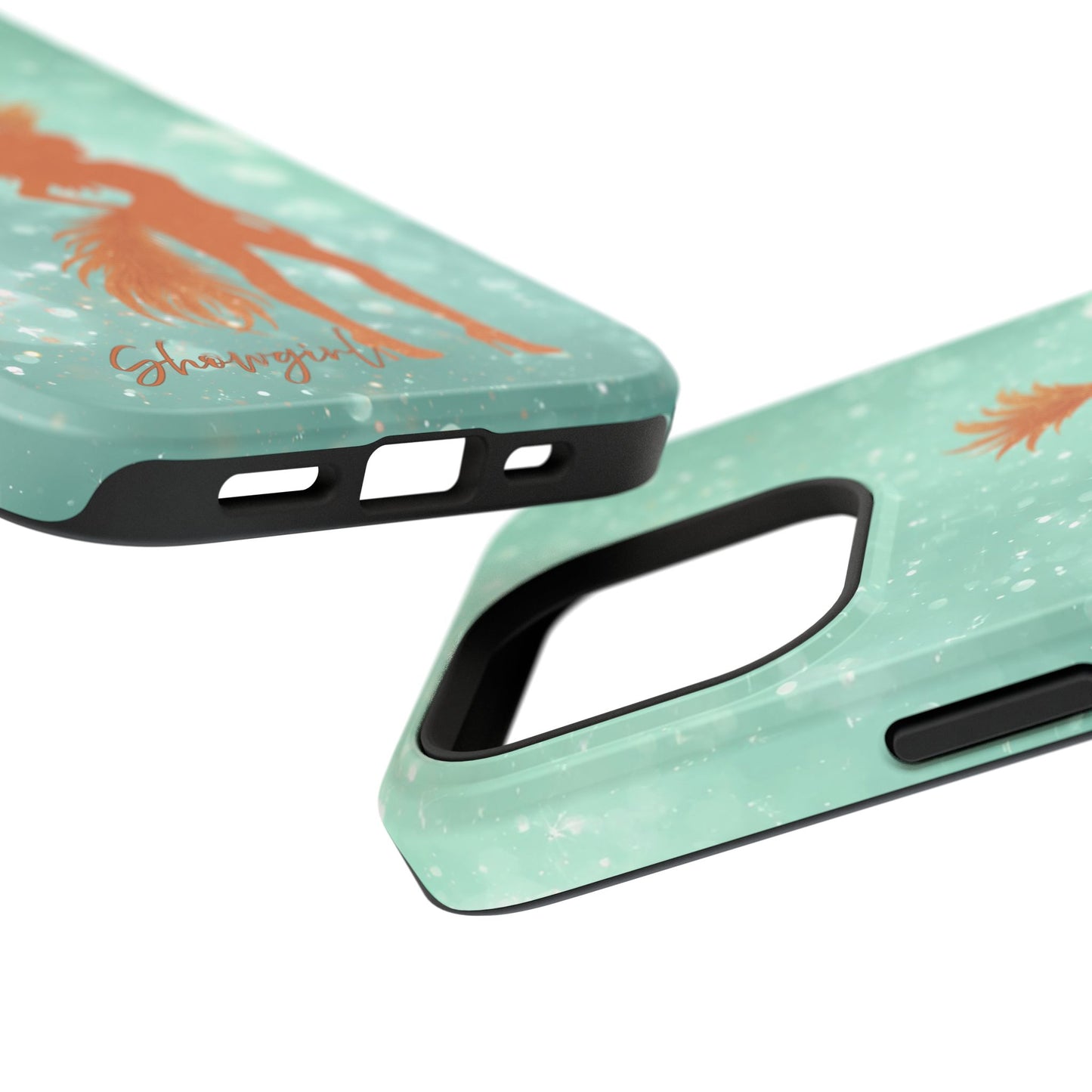 Phone Case, Sparkling Showgirl Silhouette Impact-Resistant Case, Fashion Lovers Gift, Birthday Holiday Glamorous Accessories, Cute Phone