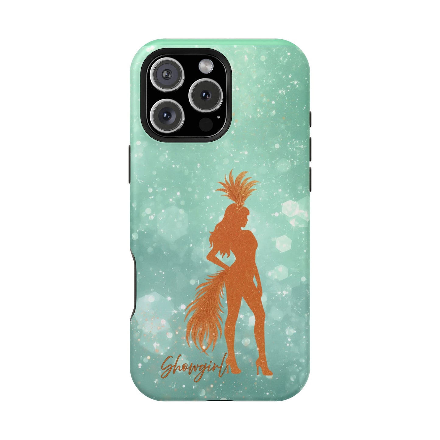 Phone Case, Sparkling Showgirl Silhouette Impact-Resistant Case, Fashion Lovers Gift, Birthday Holiday Glamorous Accessories, Cute Phone