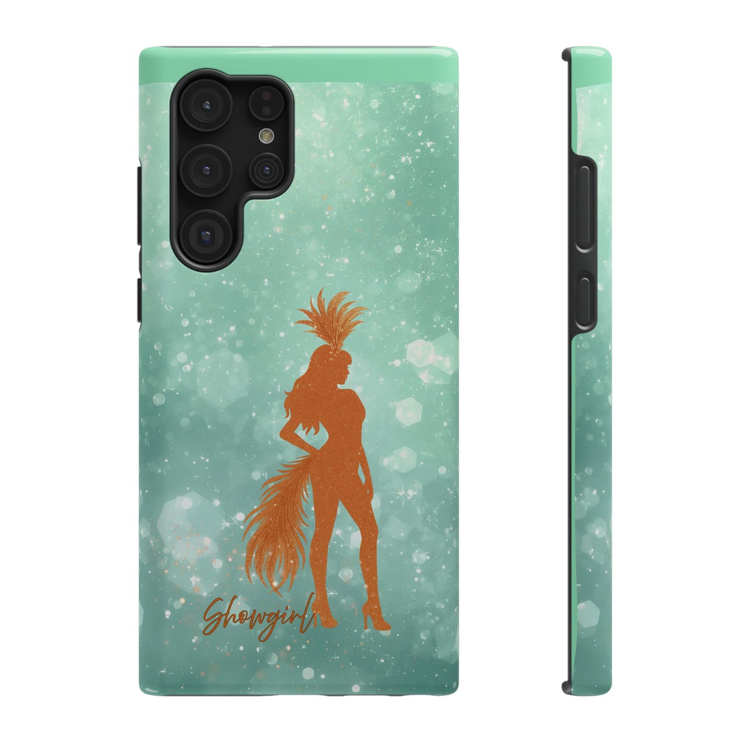 Phone Case, Sparkling Showgirl Silhouette Impact-Resistant Case, Fashion Lovers Gift, Birthday Holiday Glamorous Accessories, Cute Phone