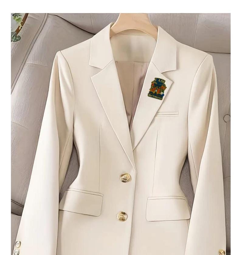 Veteran enamel pin gold plated military boots dog tags and crown gift for female veteran or collector I am the Veteran collection