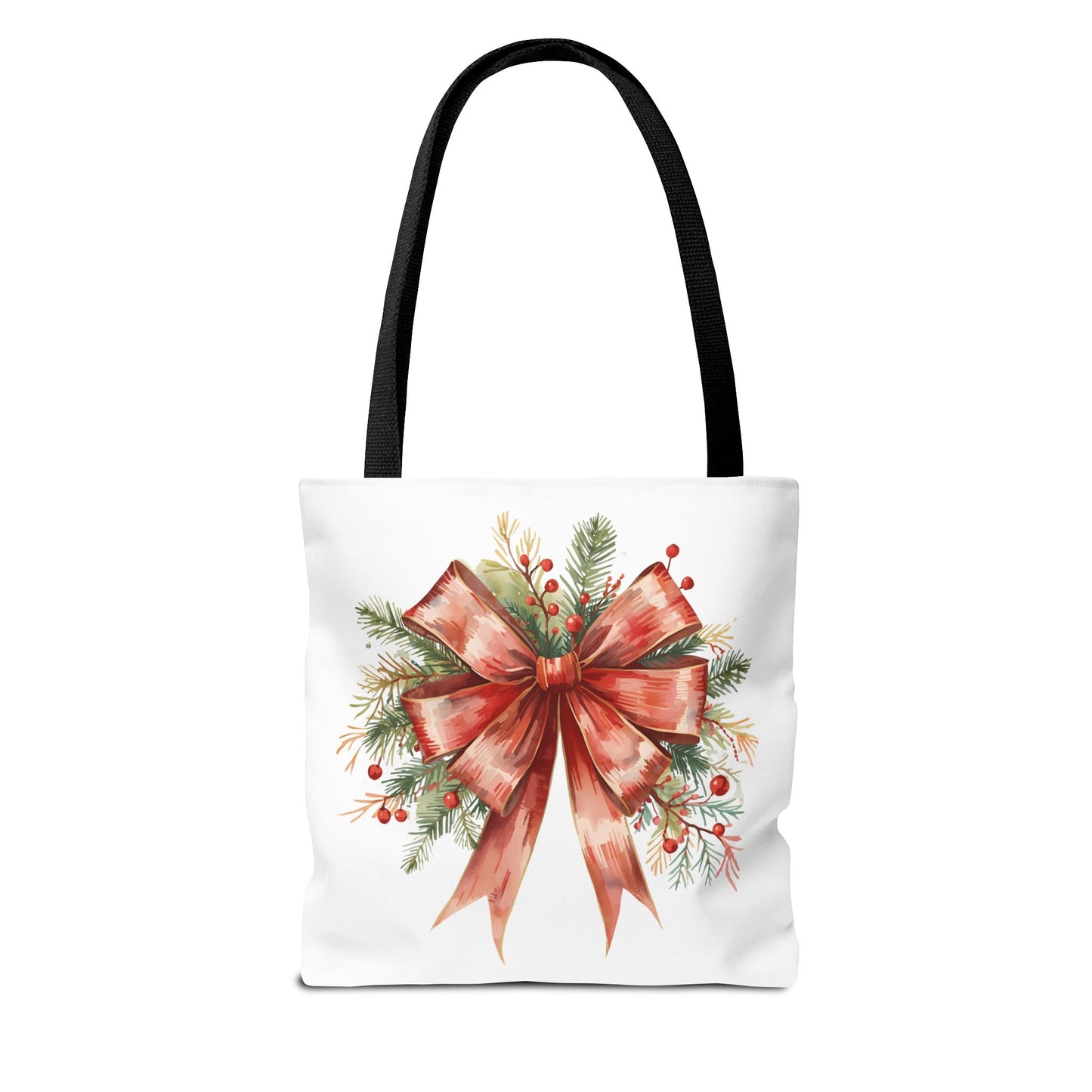 Vintage Red Bow Tote Bag, Coquette-Inspired Holiday Shopper, Elegant Reusable Gift Bag, Classic Winter Tote, Feminine Everyday Carryall