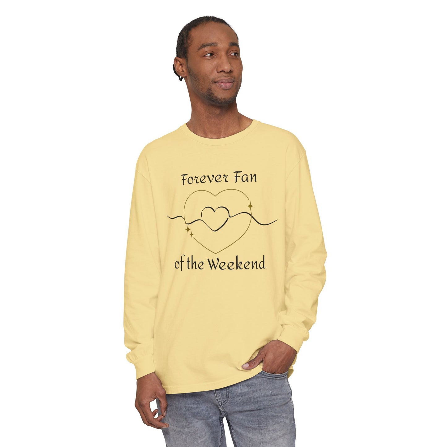 Weekend Lover Long Sleeve T-Shirt, Relaxed Fit Comfort Colors Tee, Unisex Gift, Cozy Wearable Art, Gender-Neutral Top, Fan of Weekends Shirt