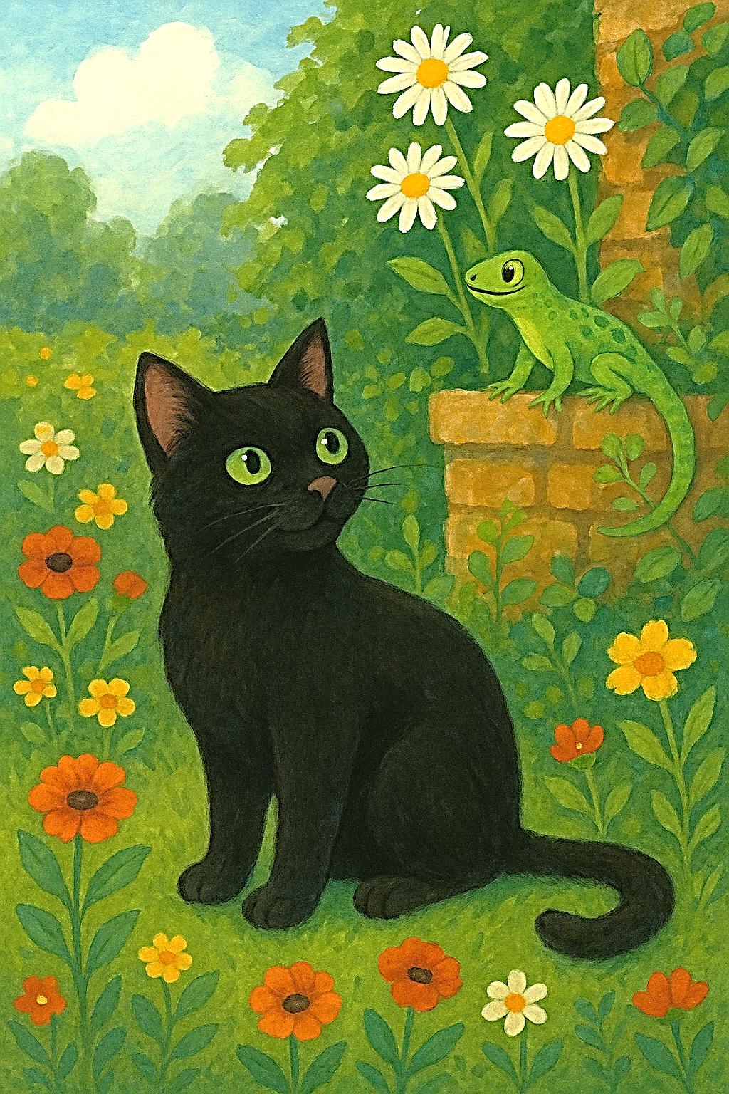 Jared the Cat and the Clover Patch, Children’s Black Cat Adventure Picture Book Ages 4–8, Kids Garden Storytime Gift