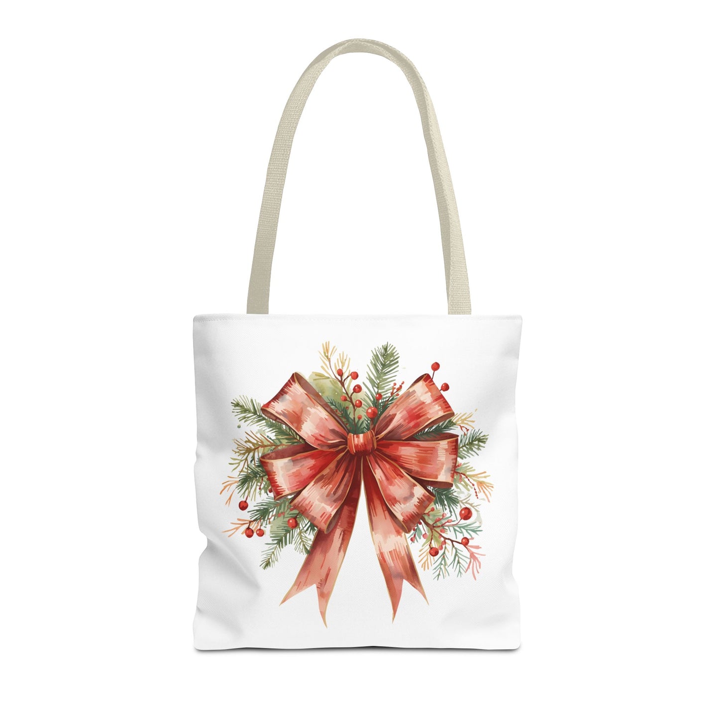 Vintage Red Bow Tote Bag, Coquette-Inspired Holiday Shopper, Elegant Reusable Gift Bag, Classic Winter Tote, Feminine Everyday Carryall