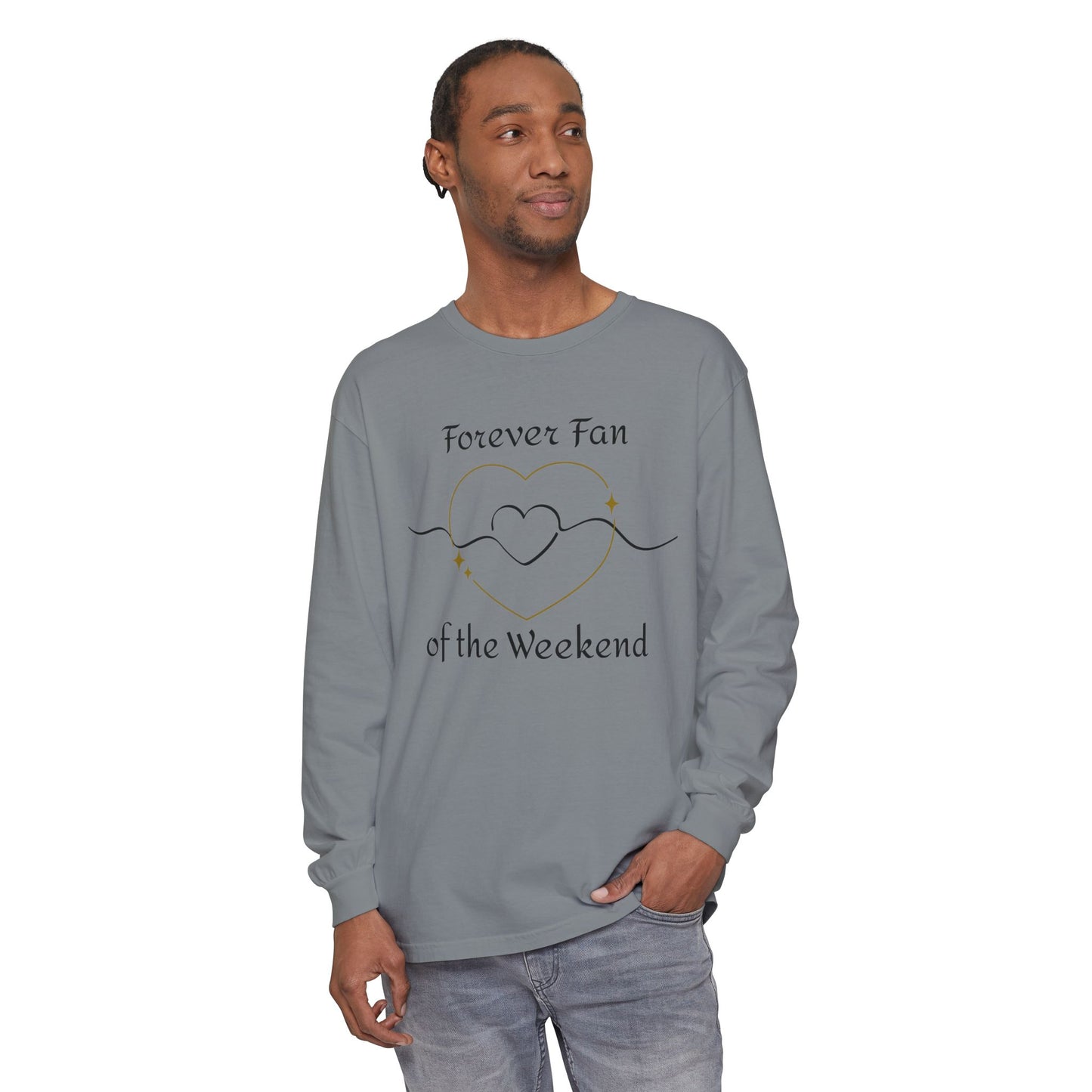Weekend Lover Long Sleeve T-Shirt, Relaxed Fit Comfort Colors Tee, Unisex Gift, Cozy Wearable Art, Gender-Neutral Top, Fan of Weekends Shirt