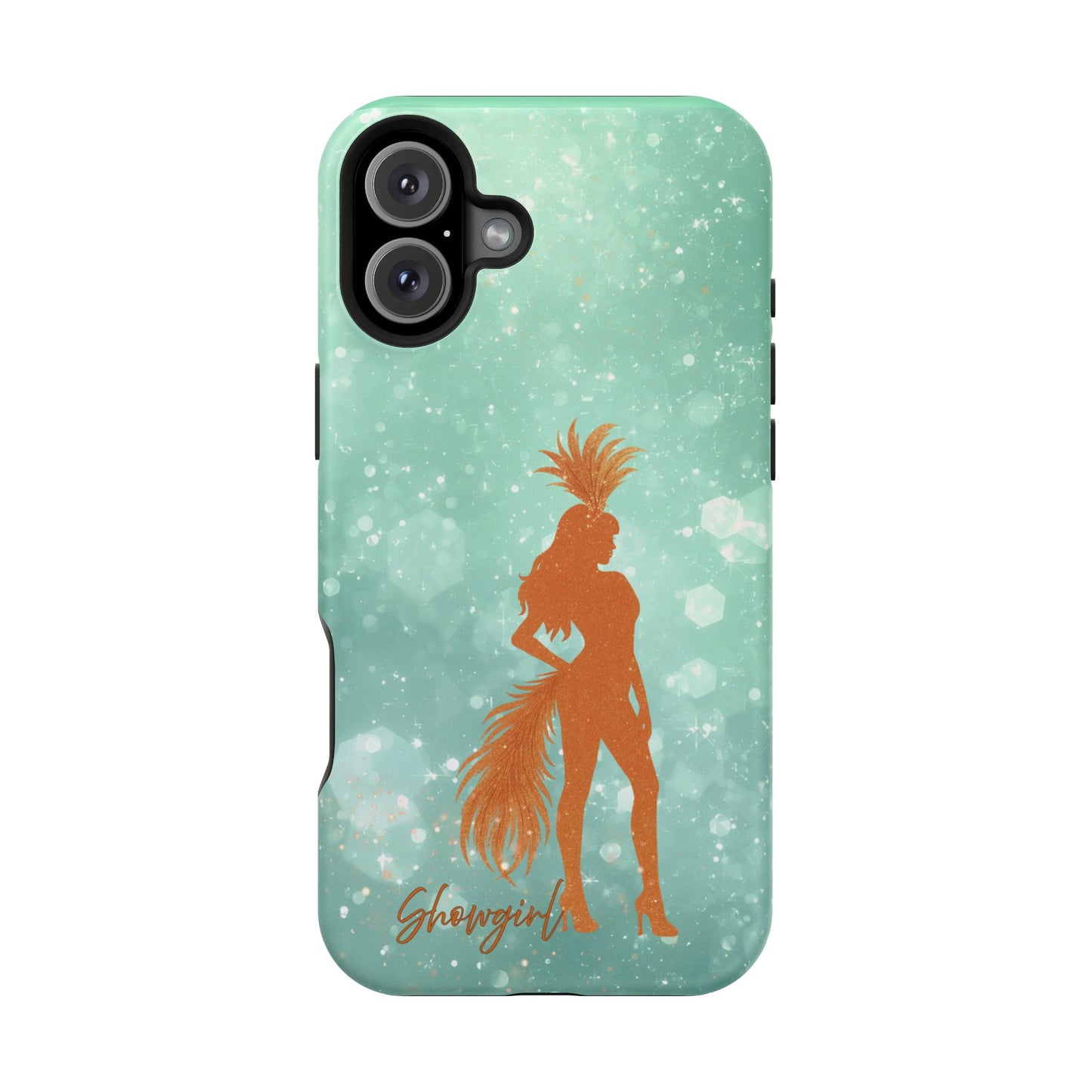 Phone Case, Sparkling Showgirl Silhouette Impact-Resistant Case, Fashion Lovers Gift, Birthday Holiday Glamorous Accessories, Cute Phone