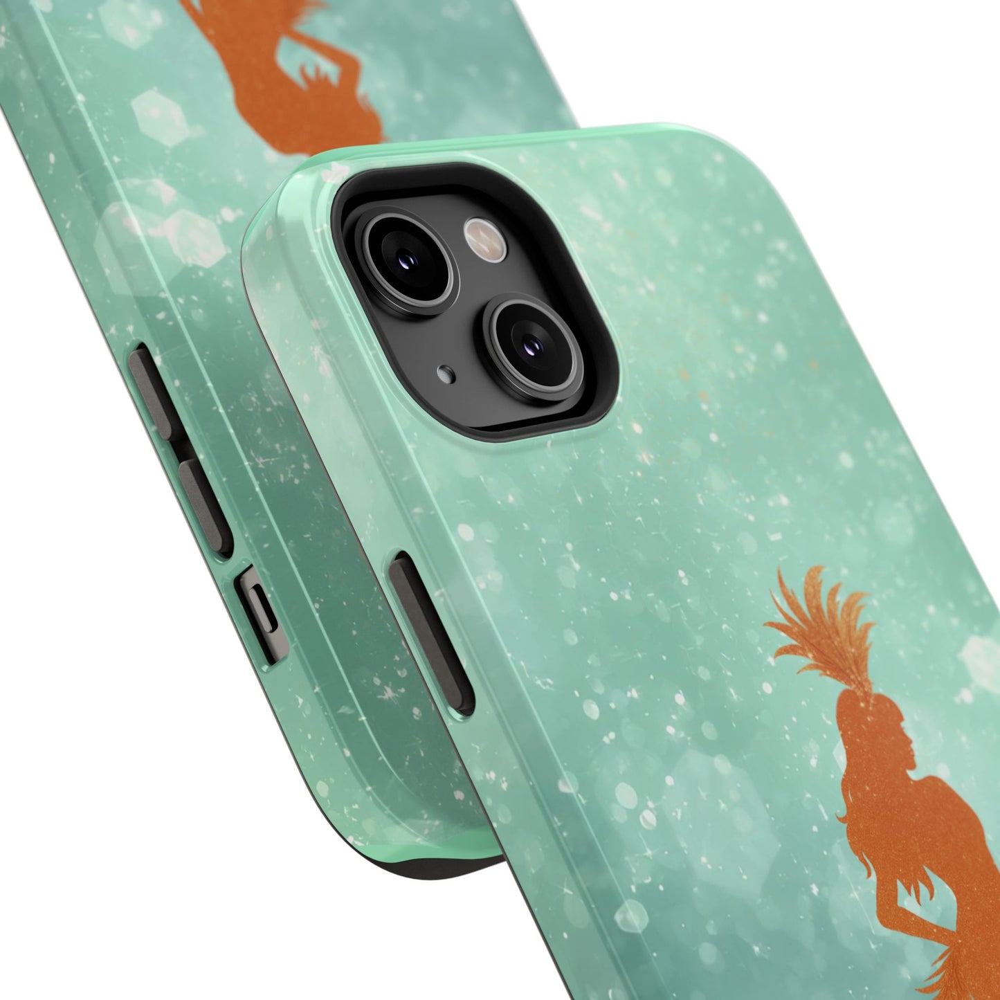 Phone Case, Sparkling Showgirl Silhouette Impact-Resistant Case, Fashion Lovers Gift, Birthday Holiday Glamorous Accessories, Cute Phone