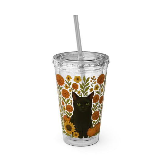 Jared the Cat Collection, Black Cat Travel Cup, Cat Lover Gift, Jared the Cat Merch,  Reusable Water Bottle, Cute Travel Mug