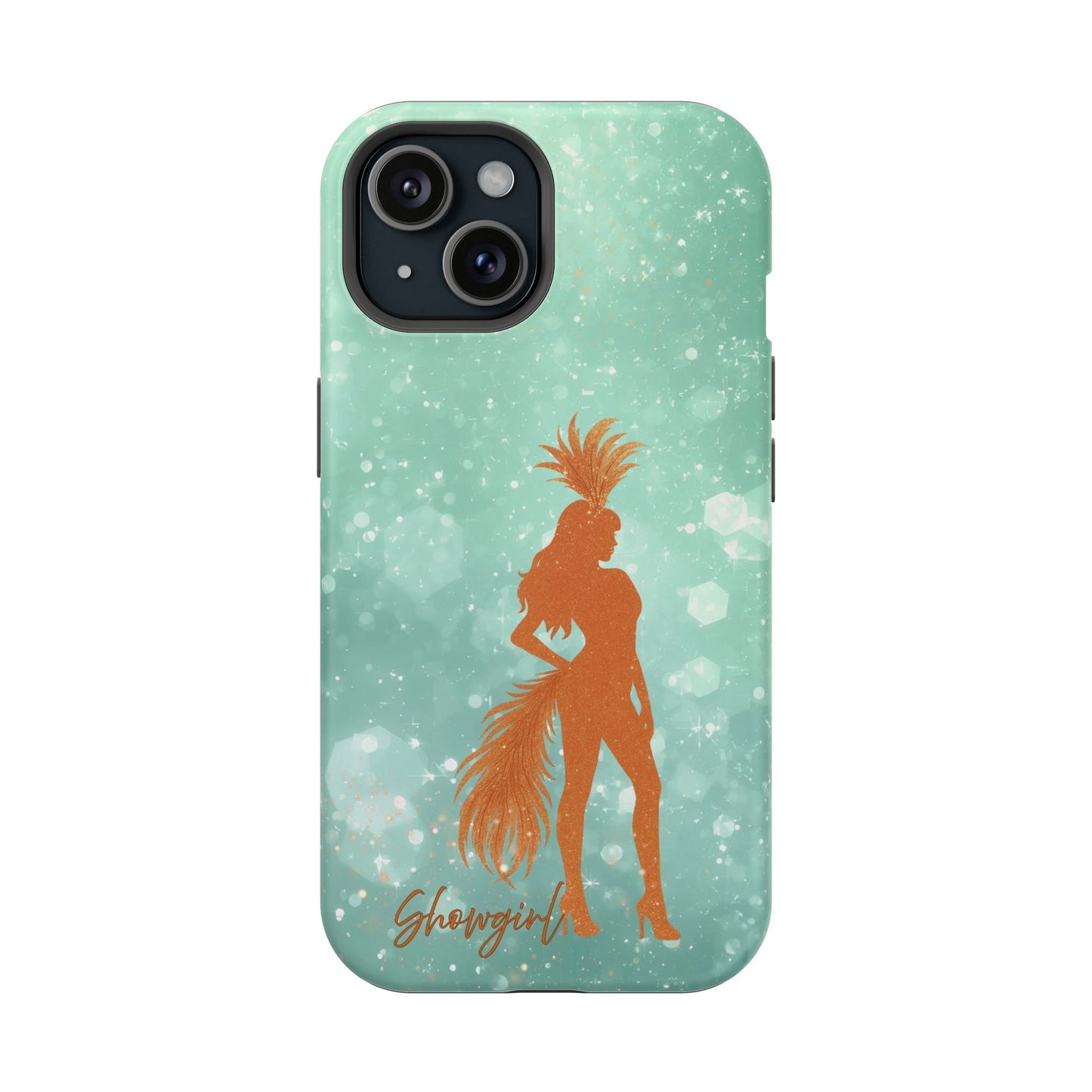 Phone Case, Sparkling Showgirl Silhouette Impact-Resistant Case, Fashion Lovers Gift, Birthday Holiday Glamorous Accessories, Cute Phone