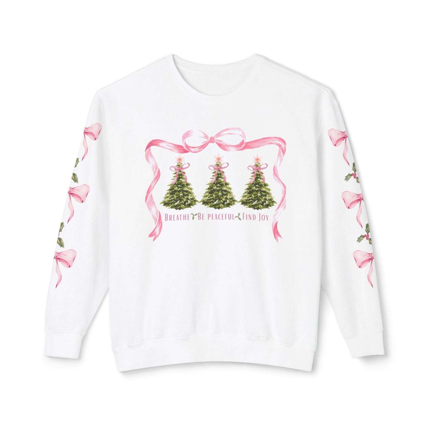 Christmas Tree Holiday Sweatshirt Self Care Apparel Gift Idea for Her
