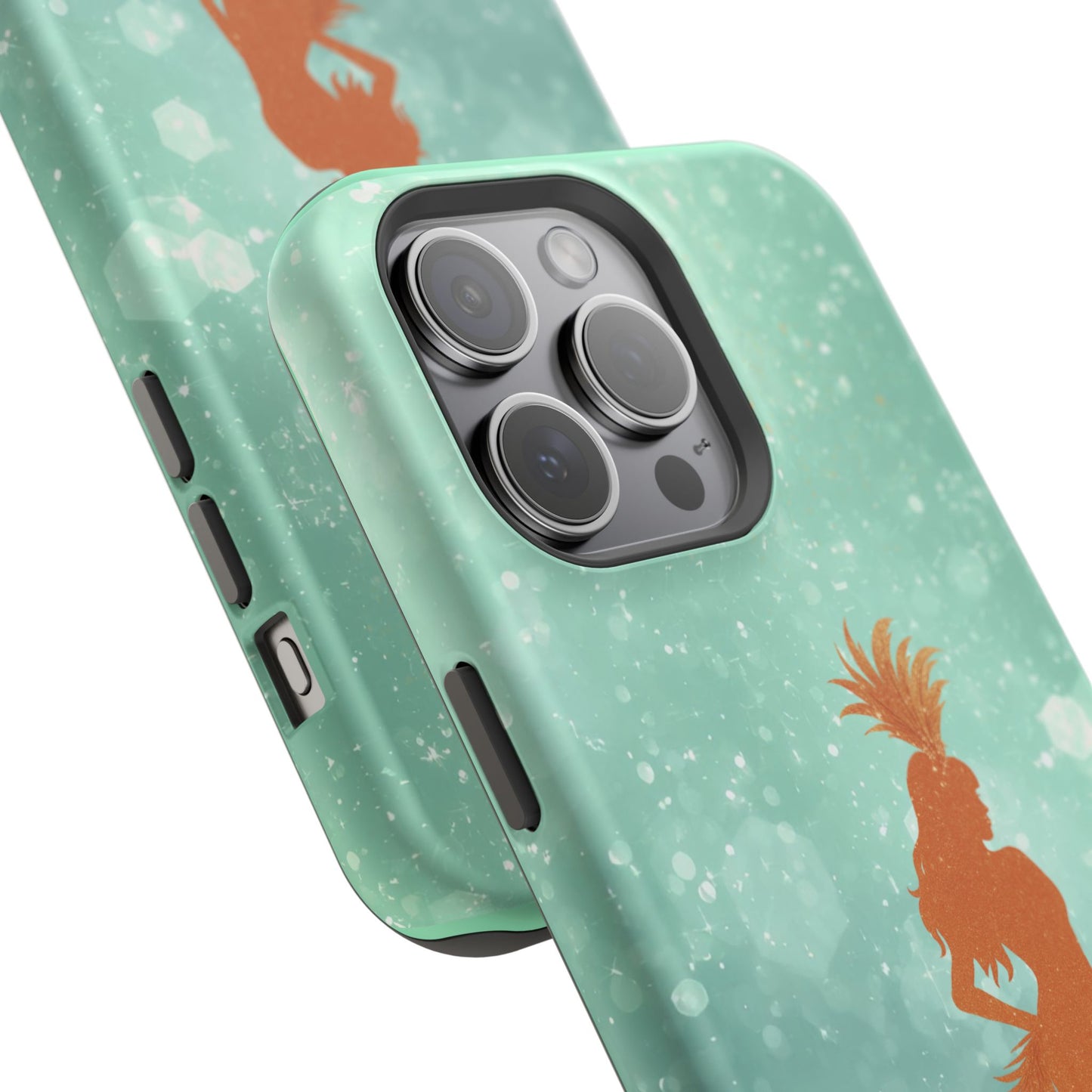 Phone Case, Sparkling Showgirl Silhouette Impact-Resistant Case, Fashion Lovers Gift, Birthday Holiday Glamorous Accessories, Cute Phone