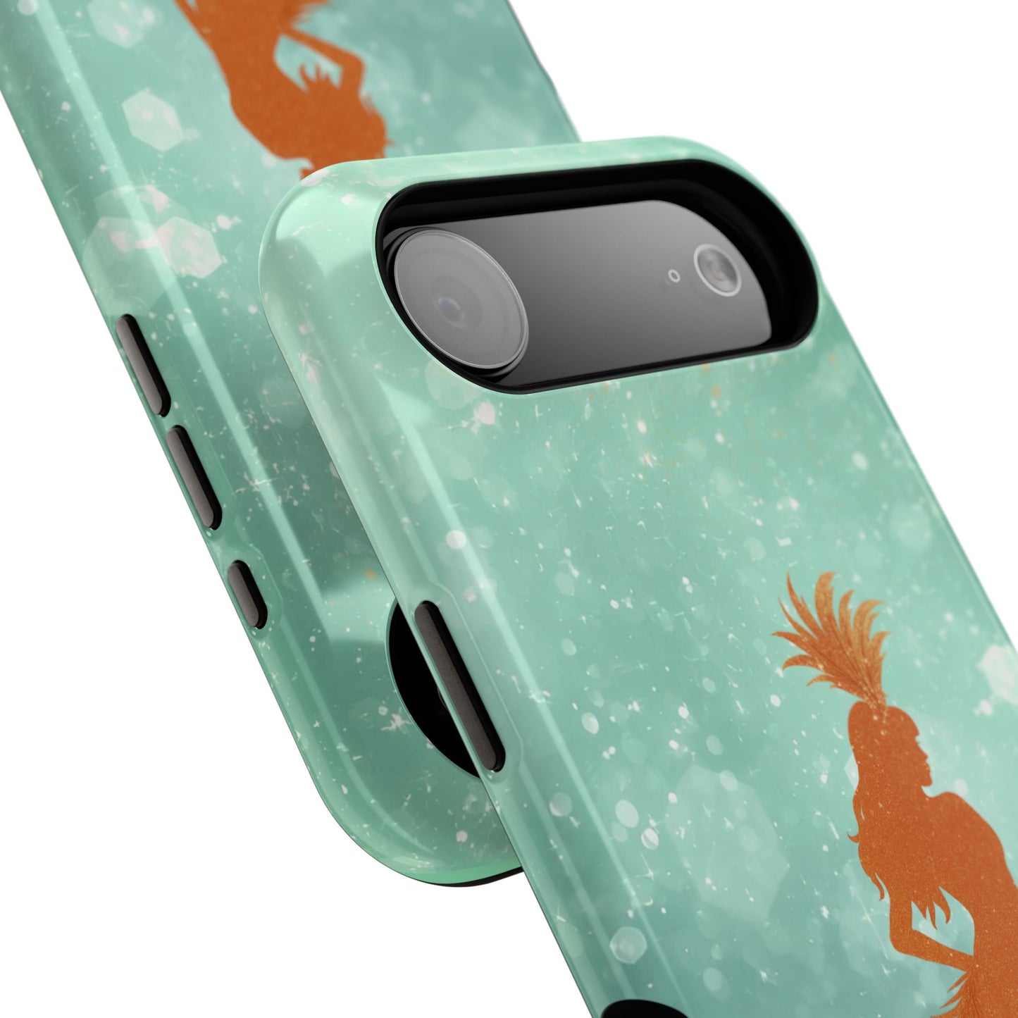 Phone Case, Sparkling Showgirl Silhouette Impact-Resistant Case, Fashion Lovers Gift, Birthday Holiday Glamorous Accessories, Cute Phone