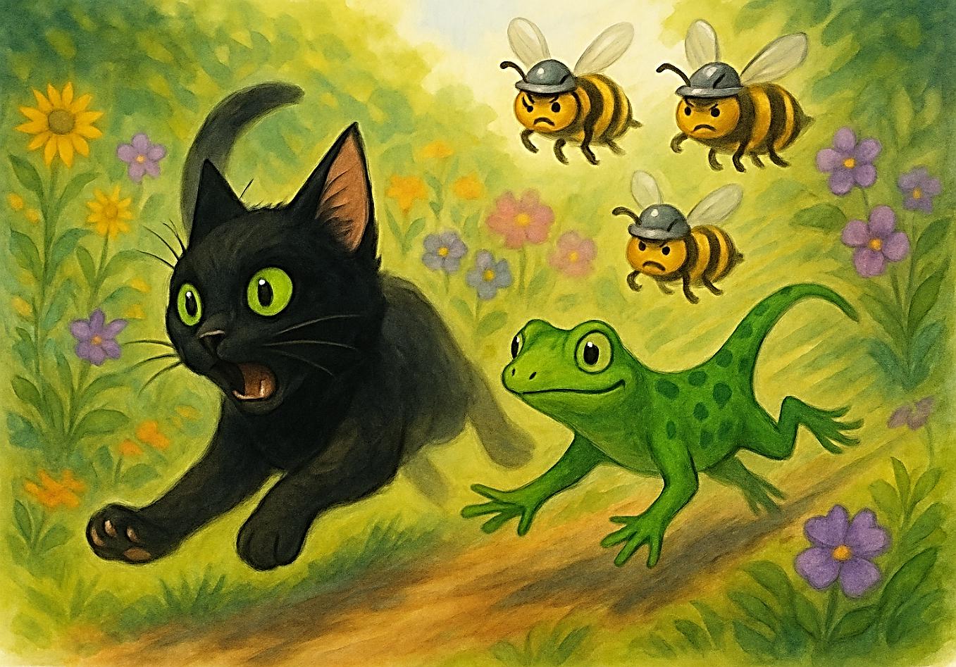 Jared the Cat and the Clover Patch, Children’s Black Cat Adventure Picture Book Ages 4–8, Kids Garden Storytime Gift