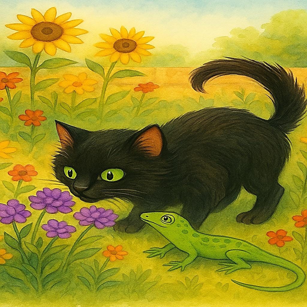 Jared the Cat and the Clover Patch, Children’s Black Cat Adventure Picture Book Ages 4–8, Kids Garden Storytime Gift