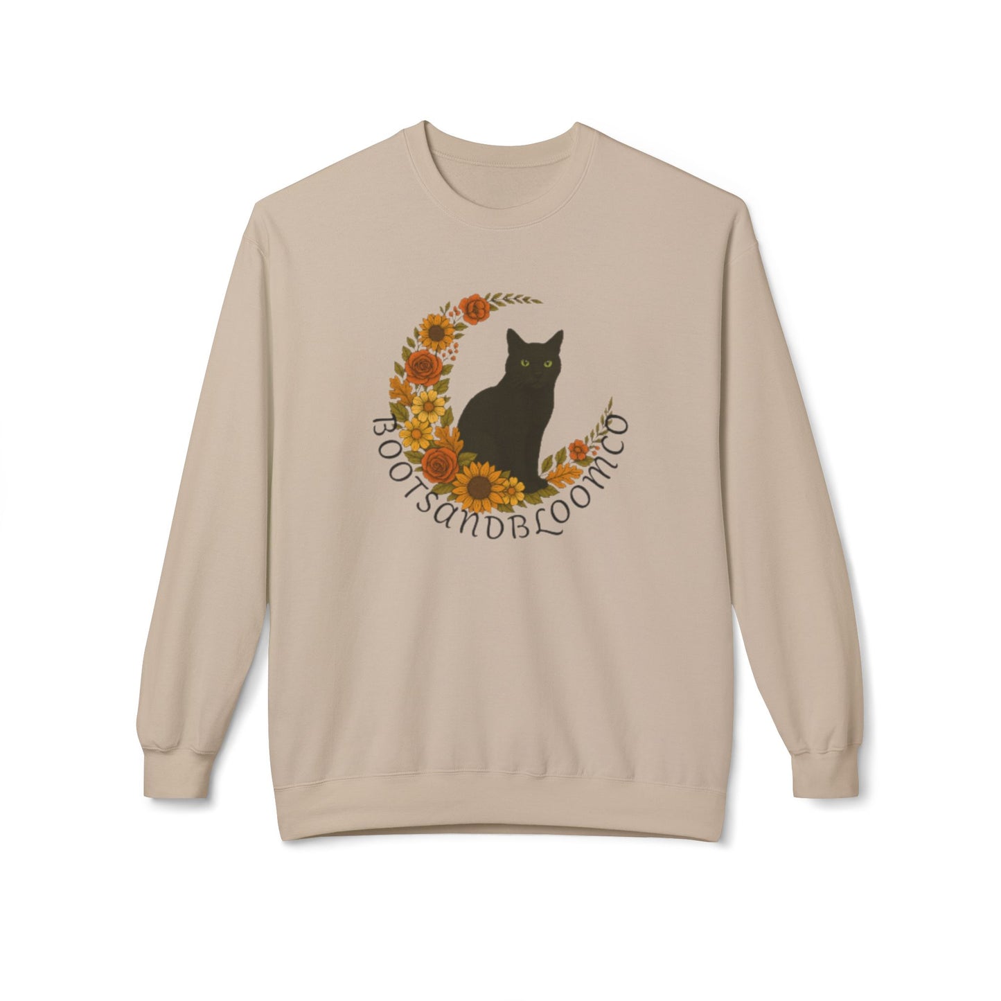 Floral Cottage Core Sweatshirt Gift for Cat Lovers