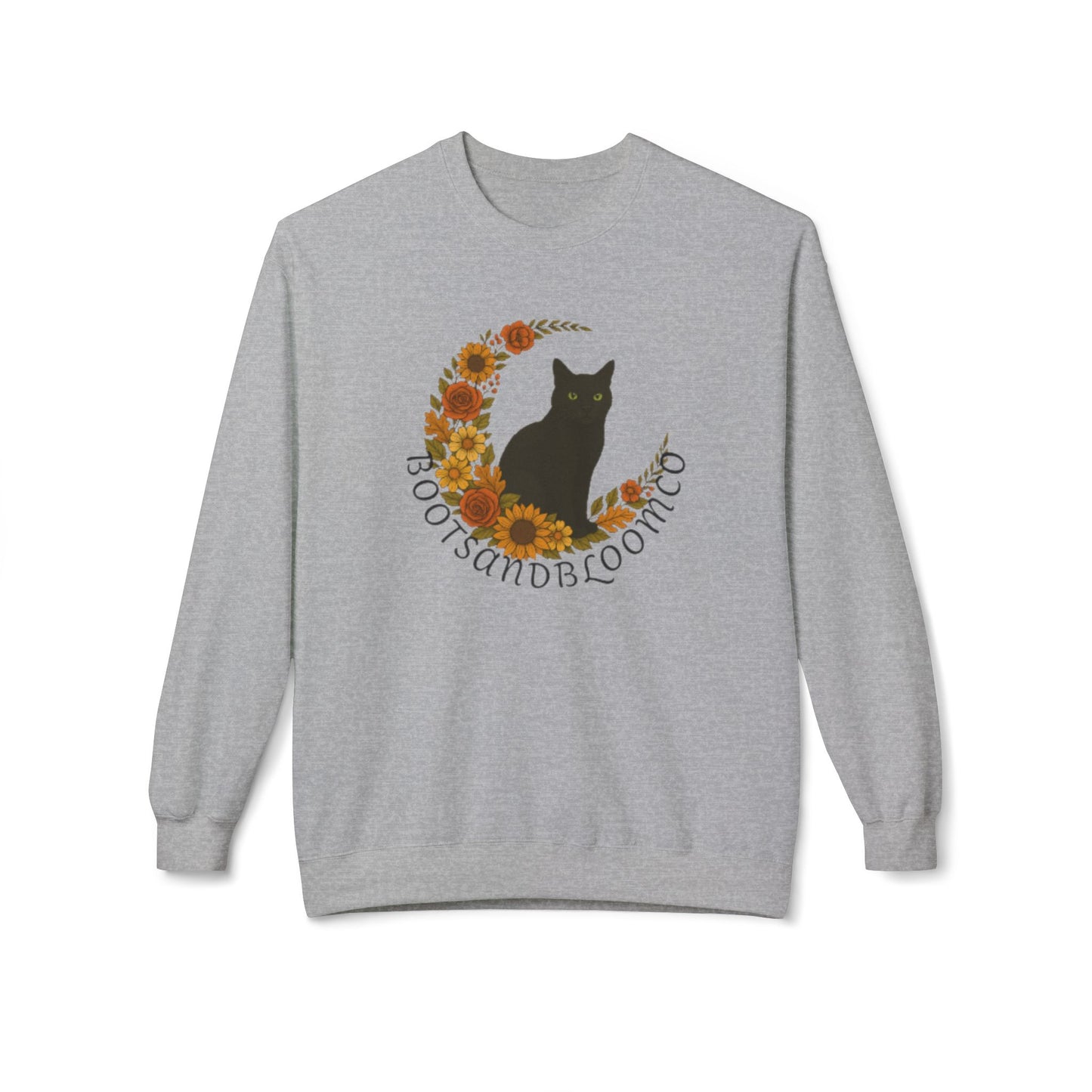 Floral Cottage Core Sweatshirt Gift for Cat Lovers