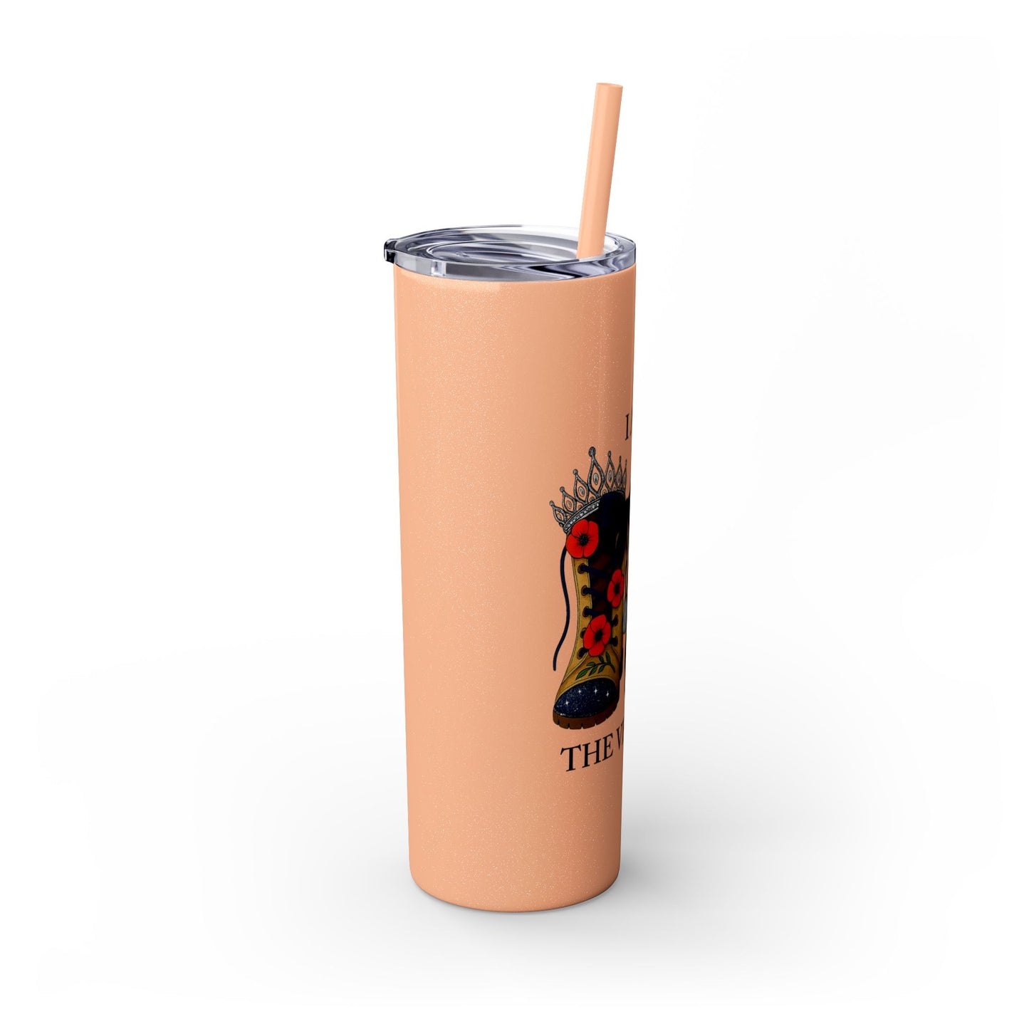 Woman Veteran Skinny Tumbler Drinkware Tribute Gift for Military
