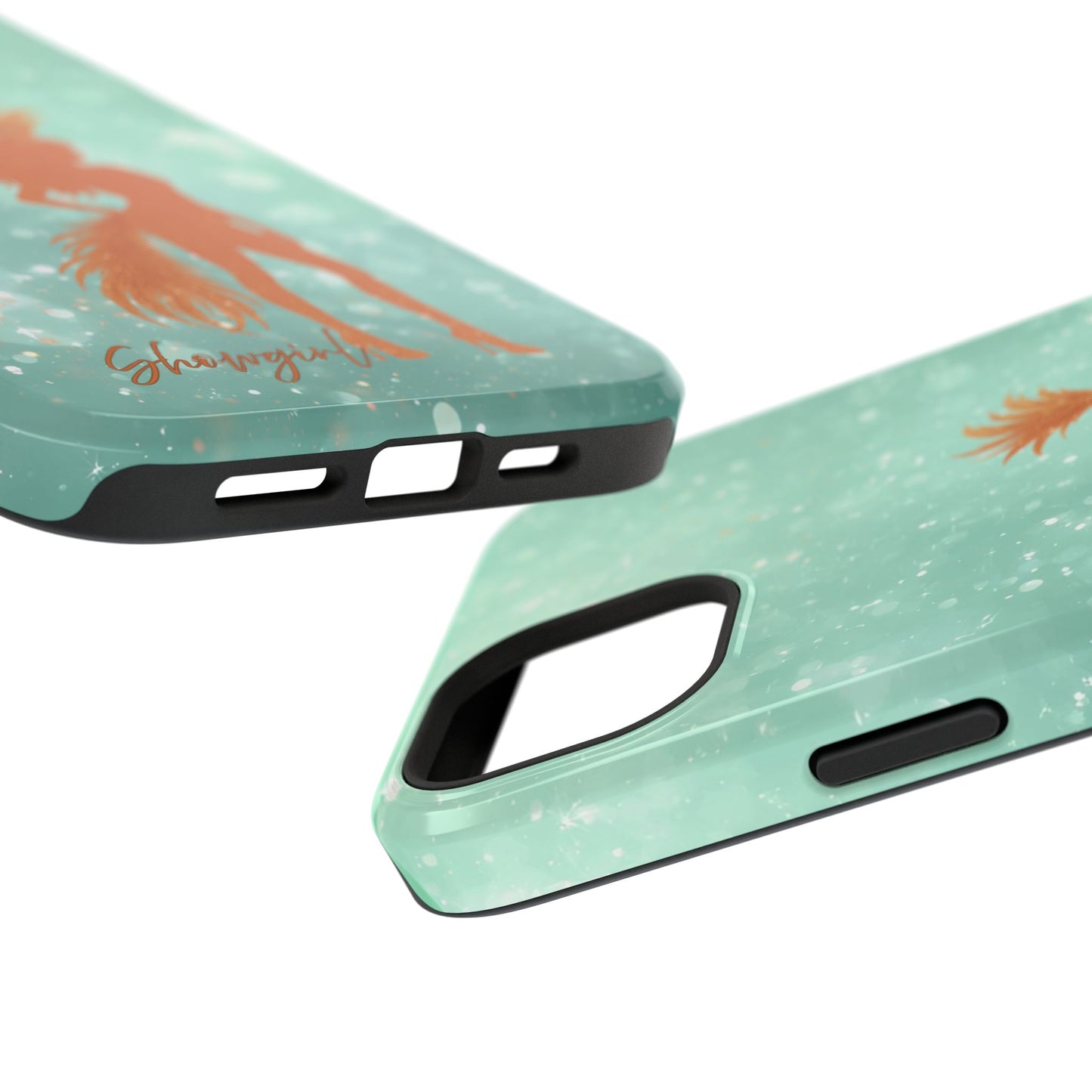 Phone Case, Sparkling Showgirl Silhouette Impact-Resistant Case, Fashion Lovers Gift, Birthday Holiday Glamorous Accessories, Cute Phone