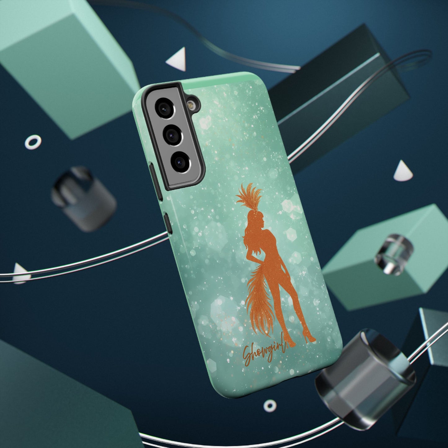 Phone Case, Sparkling Showgirl Silhouette Impact-Resistant Case, Fashion Lovers Gift, Birthday Holiday Glamorous Accessories, Cute Phone