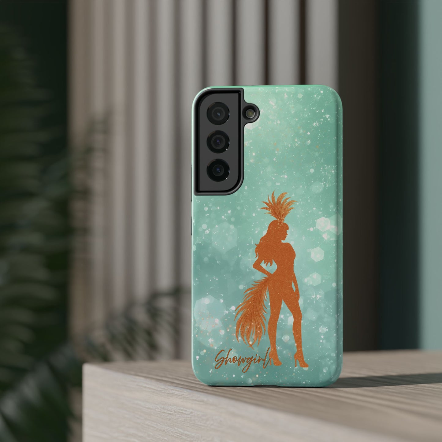 Phone Case, Sparkling Showgirl Silhouette Impact-Resistant Case, Fashion Lovers Gift, Birthday Holiday Glamorous Accessories, Cute Phone