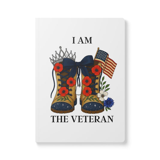 Veteran tribute softcover journal gift for self care memorials journaling note taking and artistic expression I am the Veteran collection
