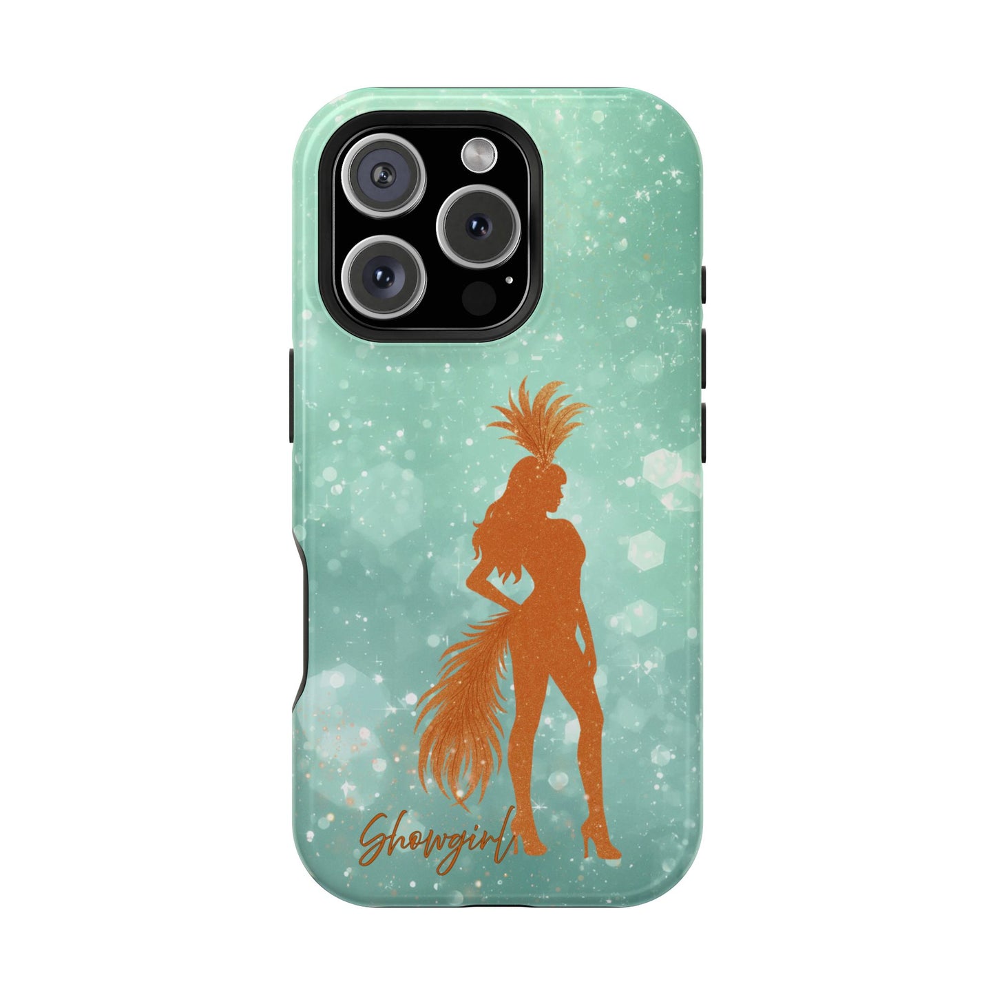 Phone Case, Sparkling Showgirl Silhouette Impact-Resistant Case, Fashion Lovers Gift, Birthday Holiday Glamorous Accessories, Cute Phone