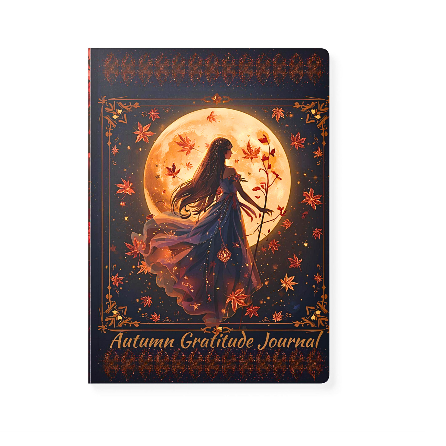 Autumn Gratitude Journal, Softcover Journal for Reflection, Mindfulness Journal, Thoughtful Gift for Thanksgiving, 100 & 200 Page Options