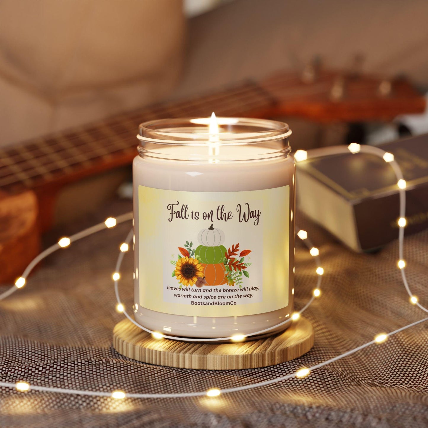 Fall Scented Soy Candle: Autumn Decor, Cozy Home Ambiance